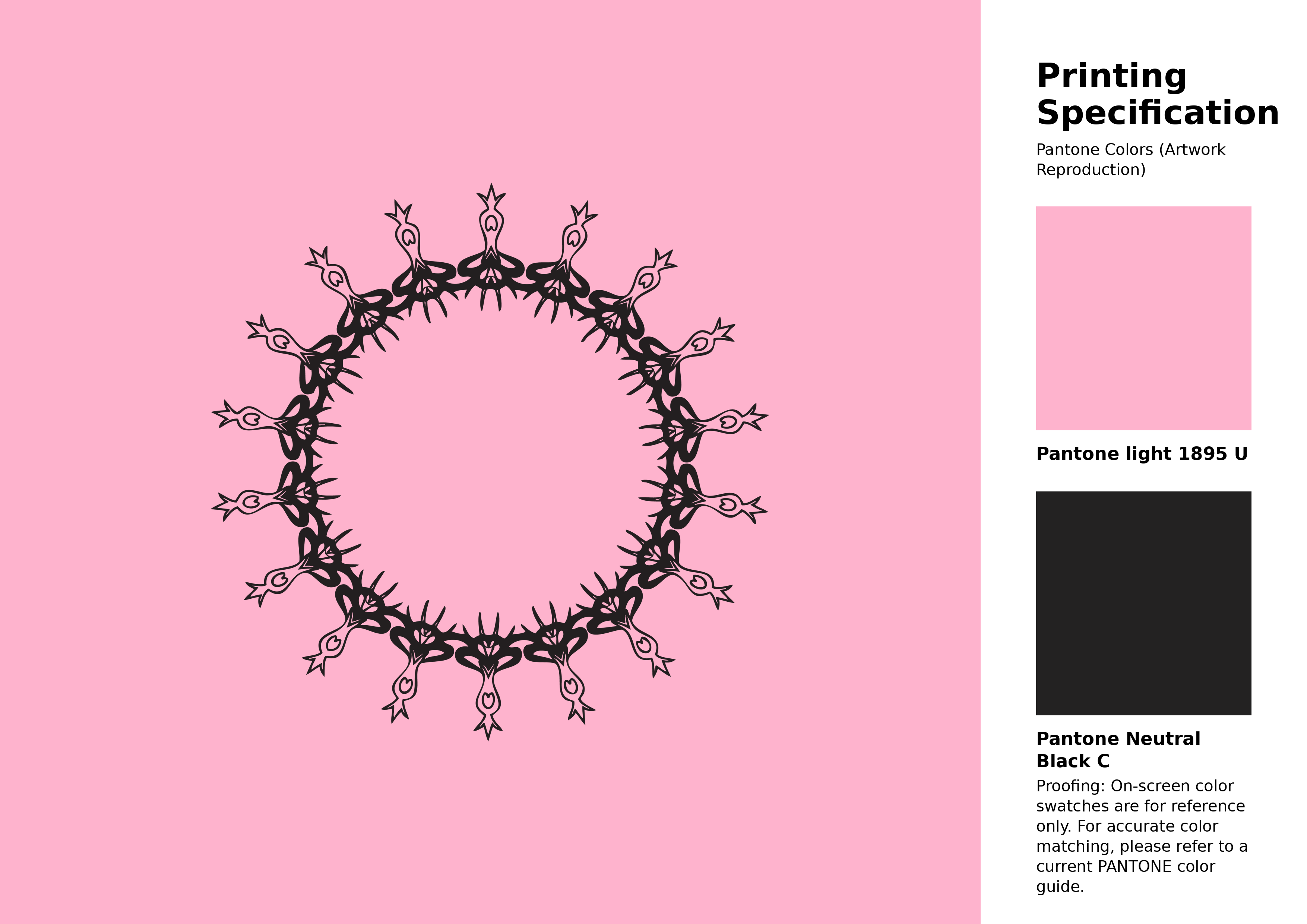 High-quality artwork and graphic illustration using Pantone 1895 U Color | Hex color Code #feb3cd. A fantastic creative resource for designers and artists. #artwork #illustration #graphicart #feb3cd