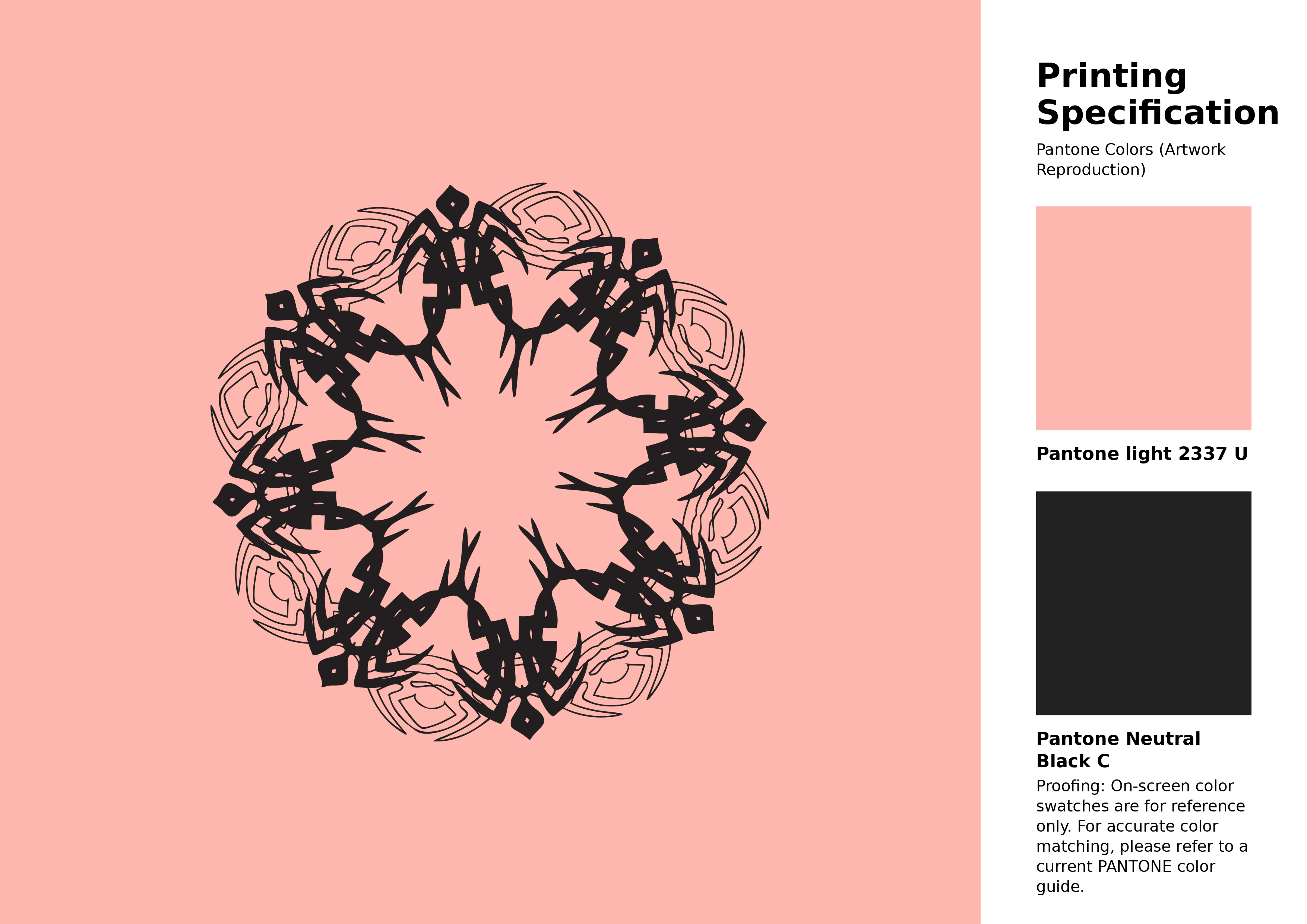 High-quality artwork and graphic illustration using Pantone 2337 U Color | Hex color Code #feb7ae. A fantastic creative resource for designers and artists. #artwork #illustration #graphicart #feb7ae