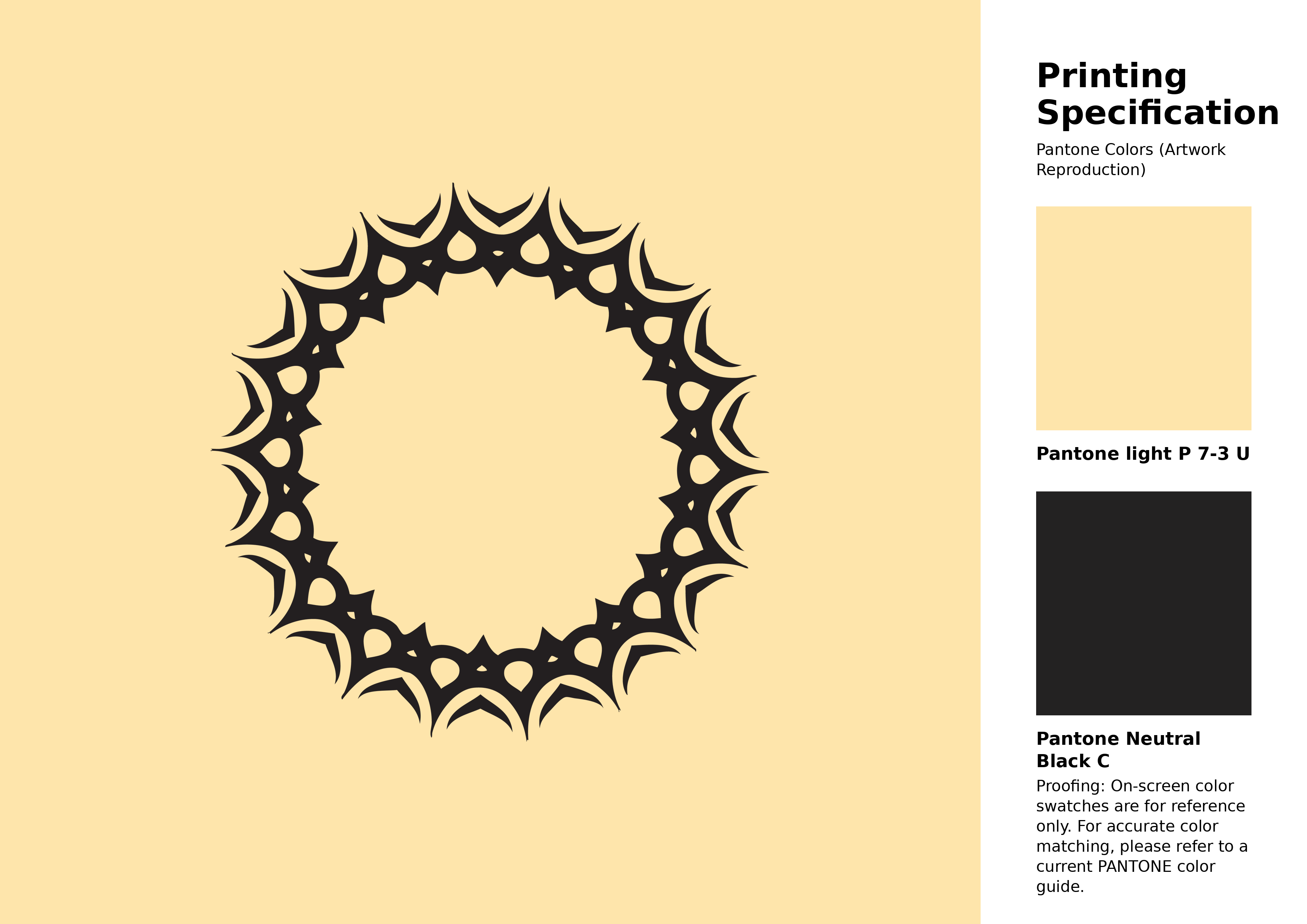 High-quality artwork and graphic illustration using Pantone P 7-3 U Color | Hex color Code #fee5ab. A fantastic creative resource for designers and artists. #artwork #illustration #graphicart #fee5ab