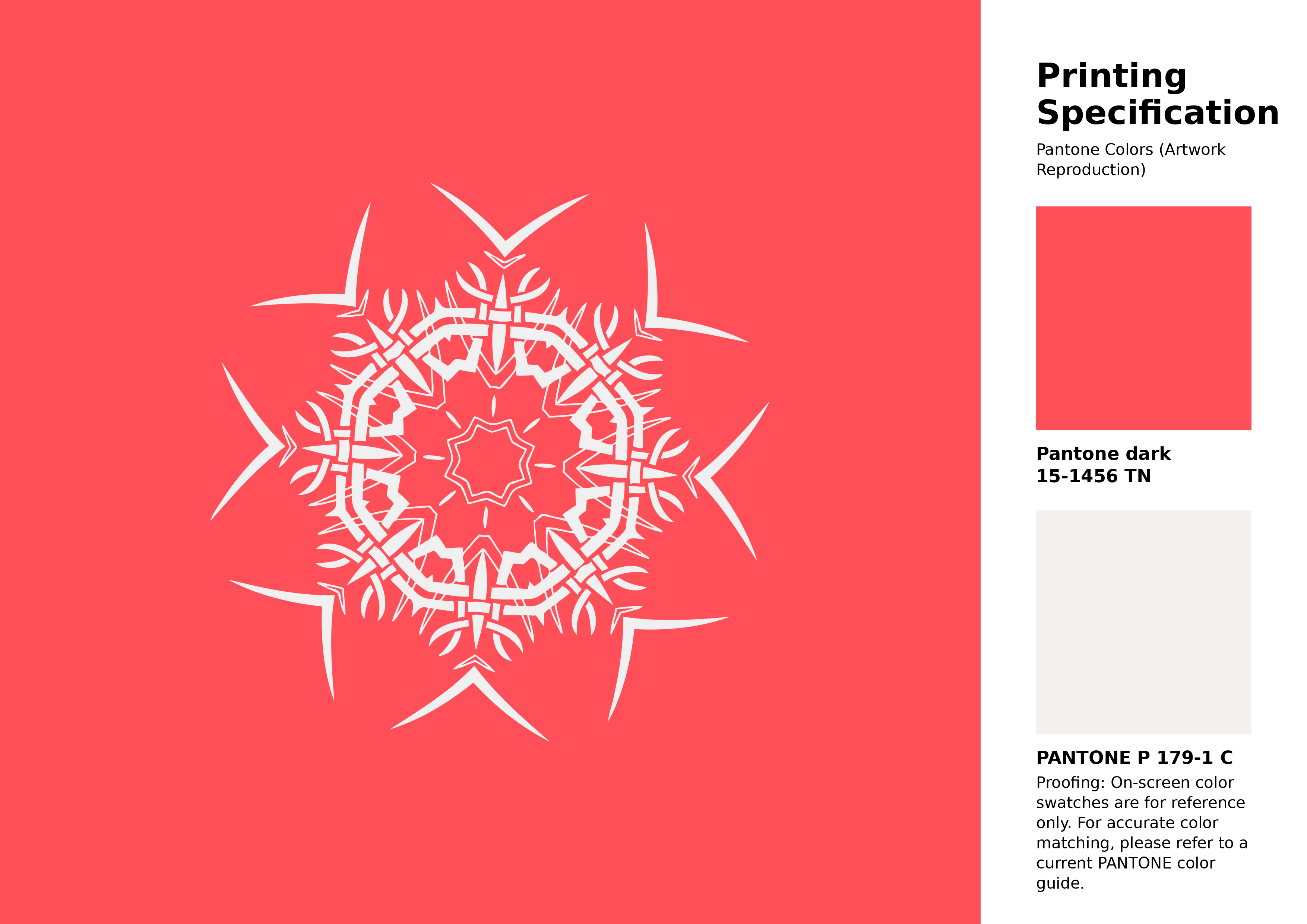 High-quality artwork and graphic illustration using Pantone 15-1456 Tn Fiery Coral Color | Hex color Code #ff4f58. A fantastic creative resource for designers and artists. #artwork #illustration #graphicart #ff4f58