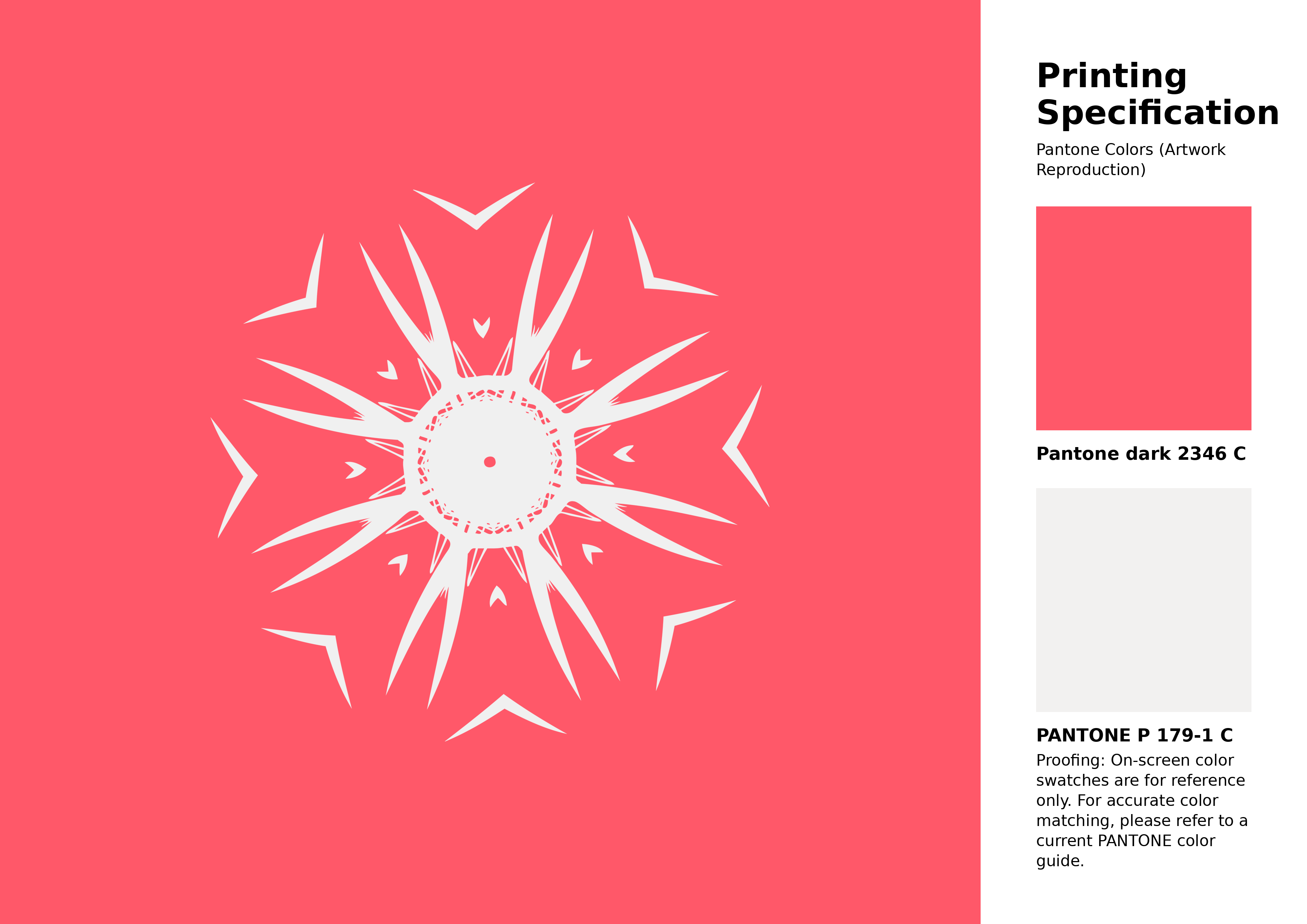 High-quality artwork and graphic illustration using Pantone 2346 C Color | Hex color Code #ff5869. A fantastic creative resource for designers and artists. #artwork #illustration #graphicart #ff5869