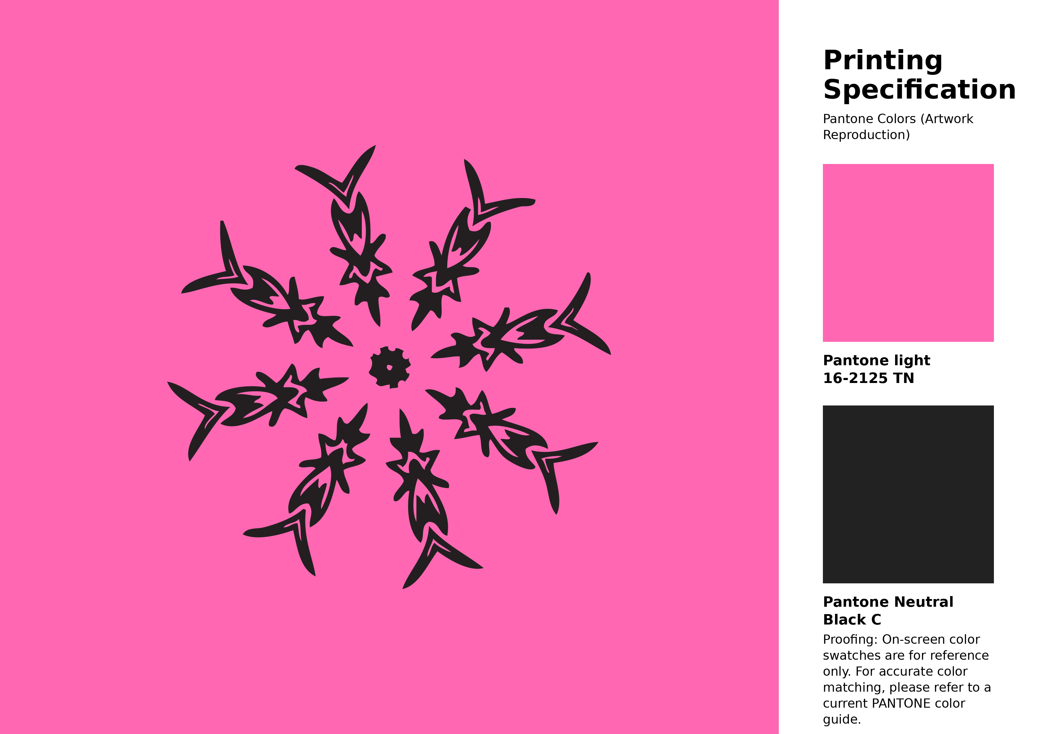 High-quality artwork and graphic illustration using Pantone 16-2125 Tn Sugar Plum Color | Hex color Code #ff67b3. A fantastic creative resource for designers and artists. #artwork #illustration #graphicart #ff67b3