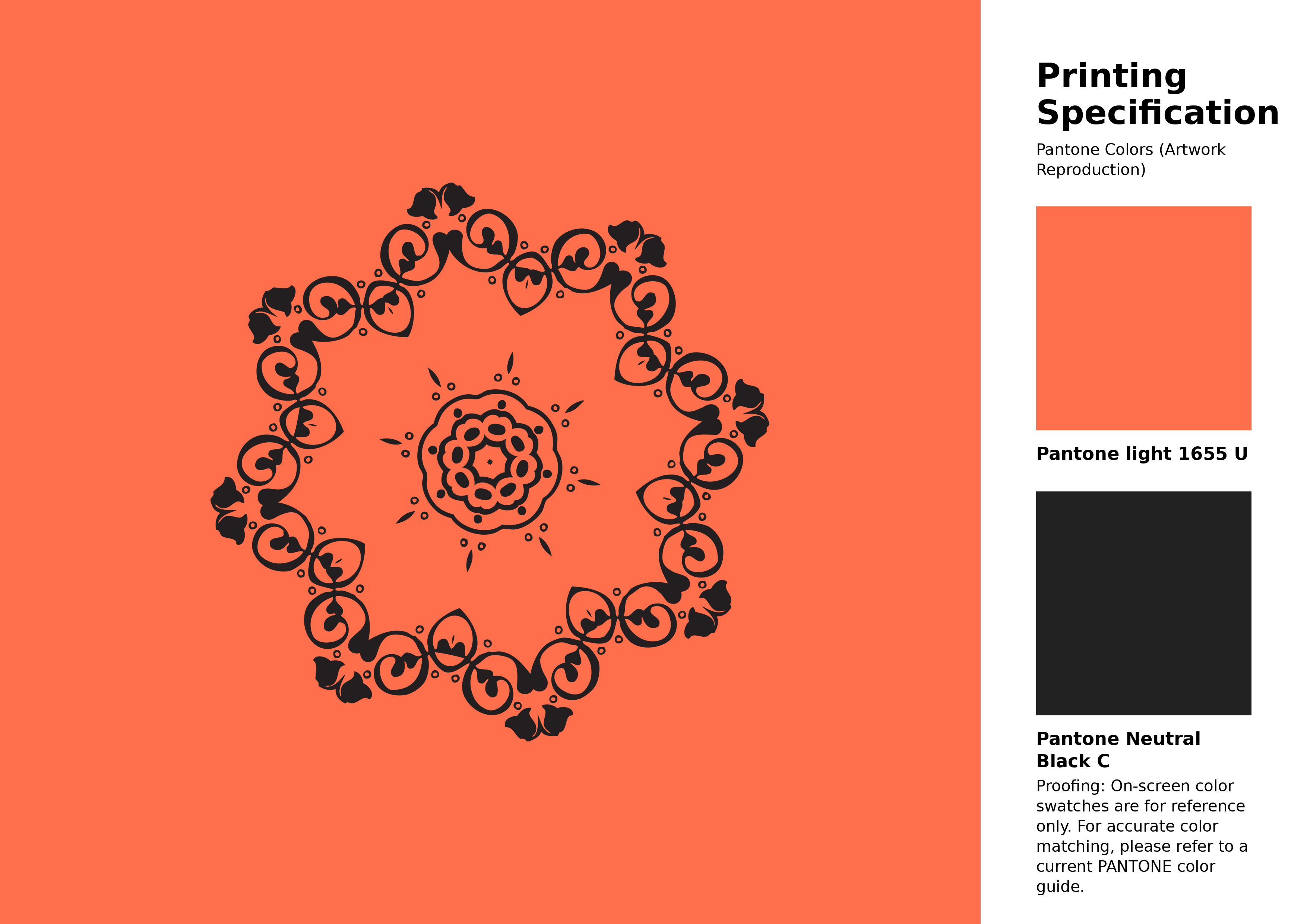High-quality artwork and graphic illustration using Pantone 1655 U Color | Hex color Code #ff6f4c. A fantastic creative resource for designers and artists. #artwork #illustration #graphicart #ff6f4c