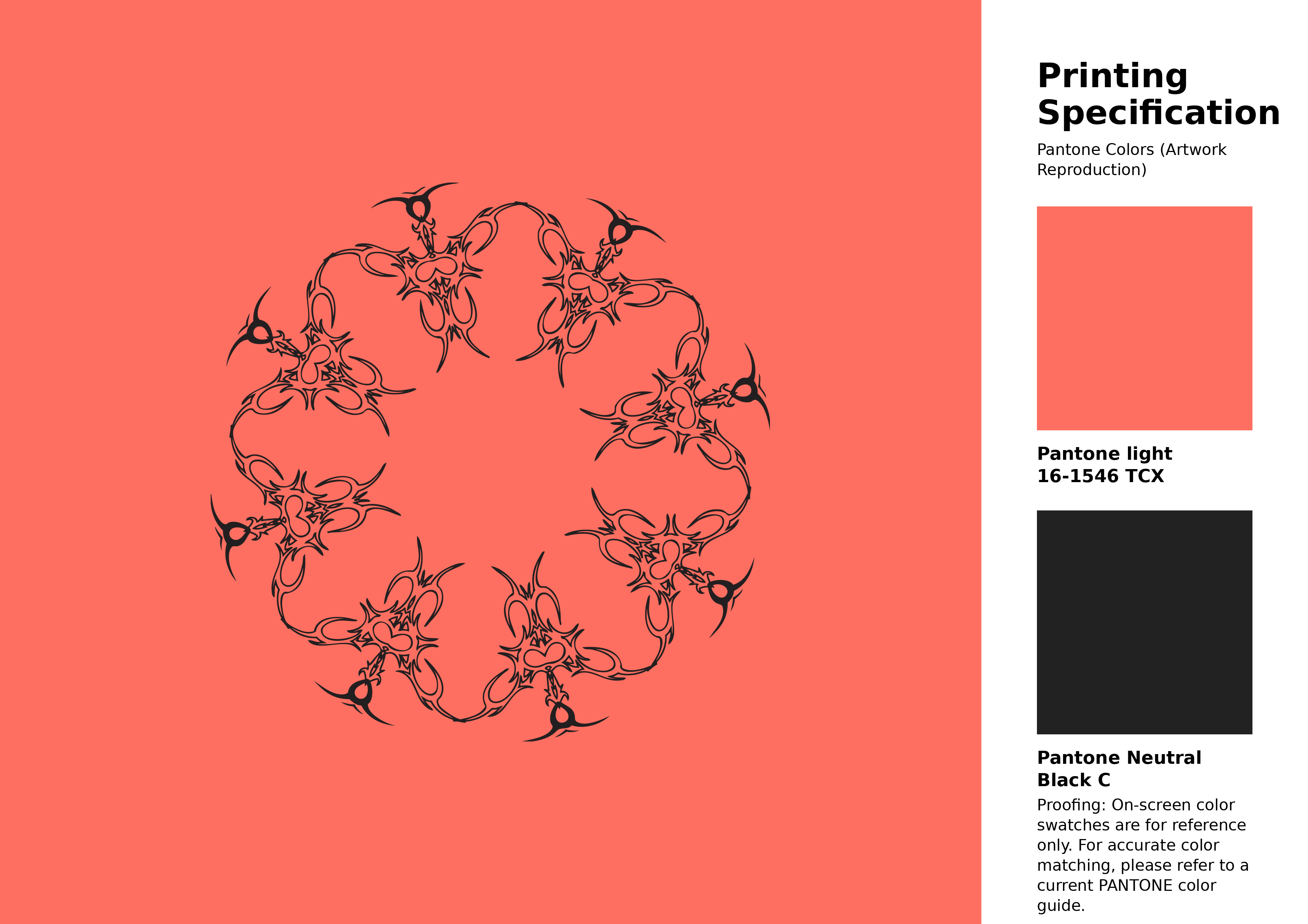 Hex Color #ff6f61 | Printing Match PANTONE 16-1546 TCX | Color