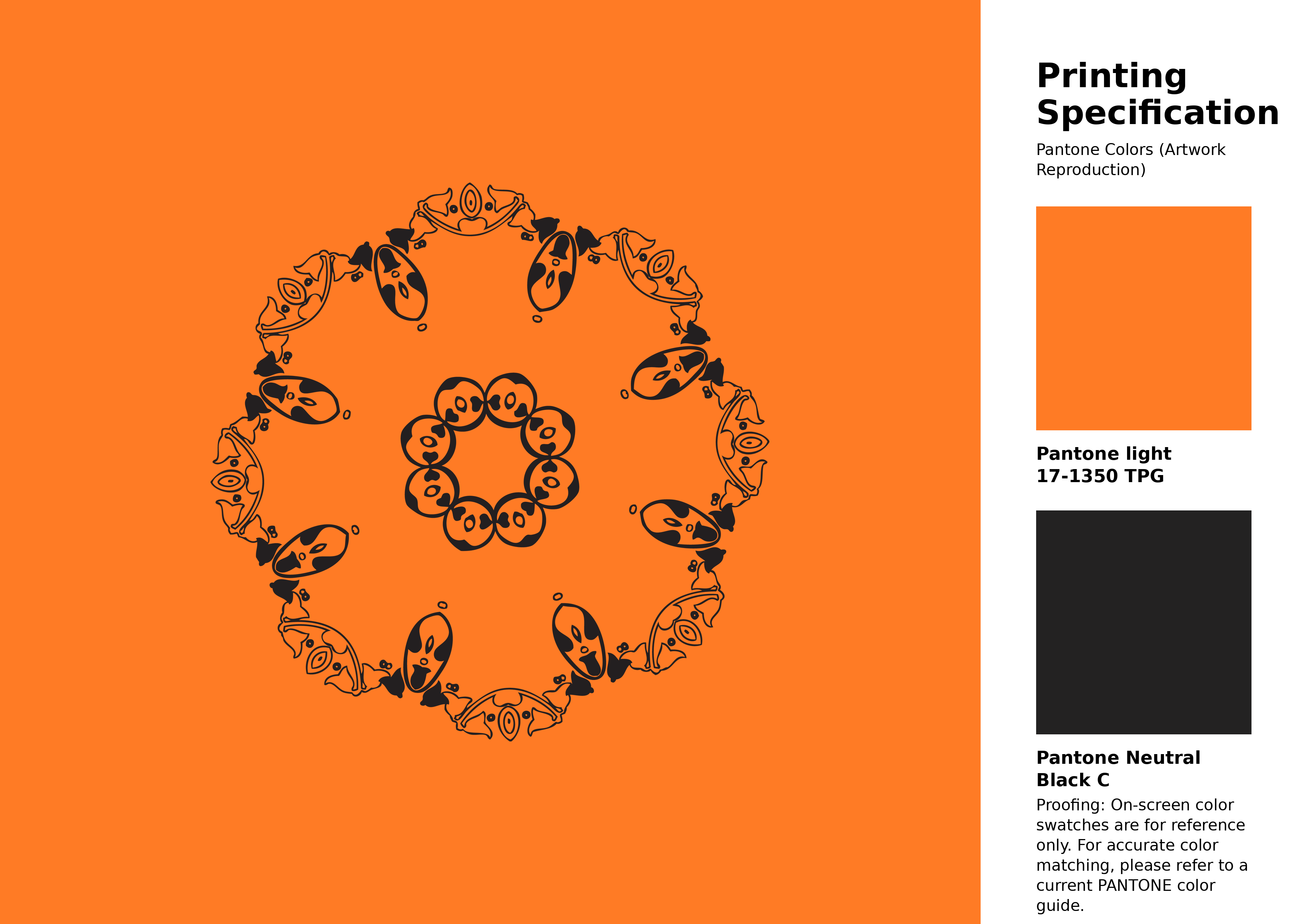 High-quality artwork and graphic illustration using Pantone 17-1350 Tpg Oriole Color | Hex color Code #ff7b25. A fantastic creative resource for designers and artists. #artwork #illustration #graphicart #ff7b25