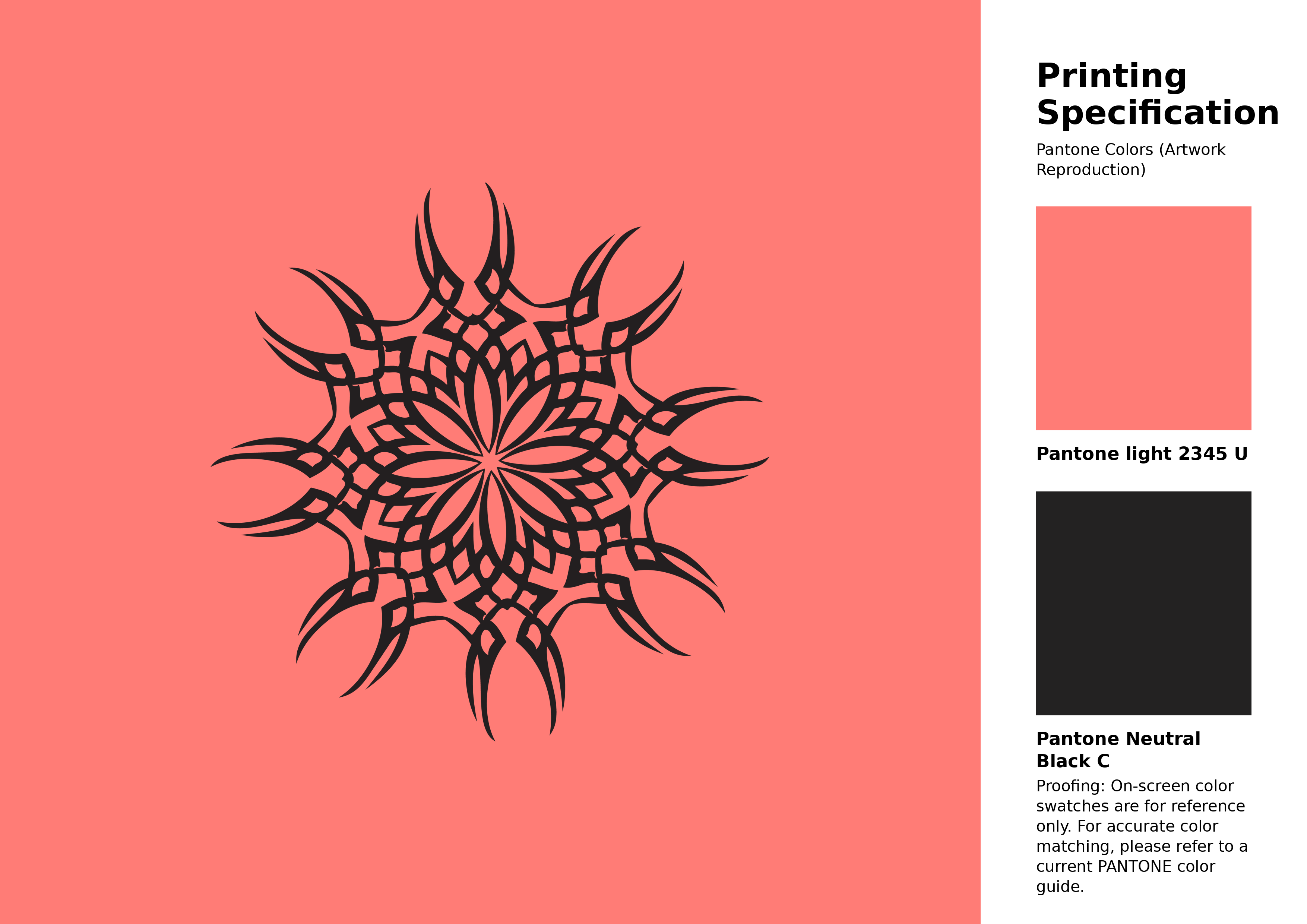 High-quality artwork and graphic illustration using Pantone 2345 U Color | Hex color Code #ff7c76. A fantastic creative resource for designers and artists. #artwork #illustration #graphicart #ff7c76