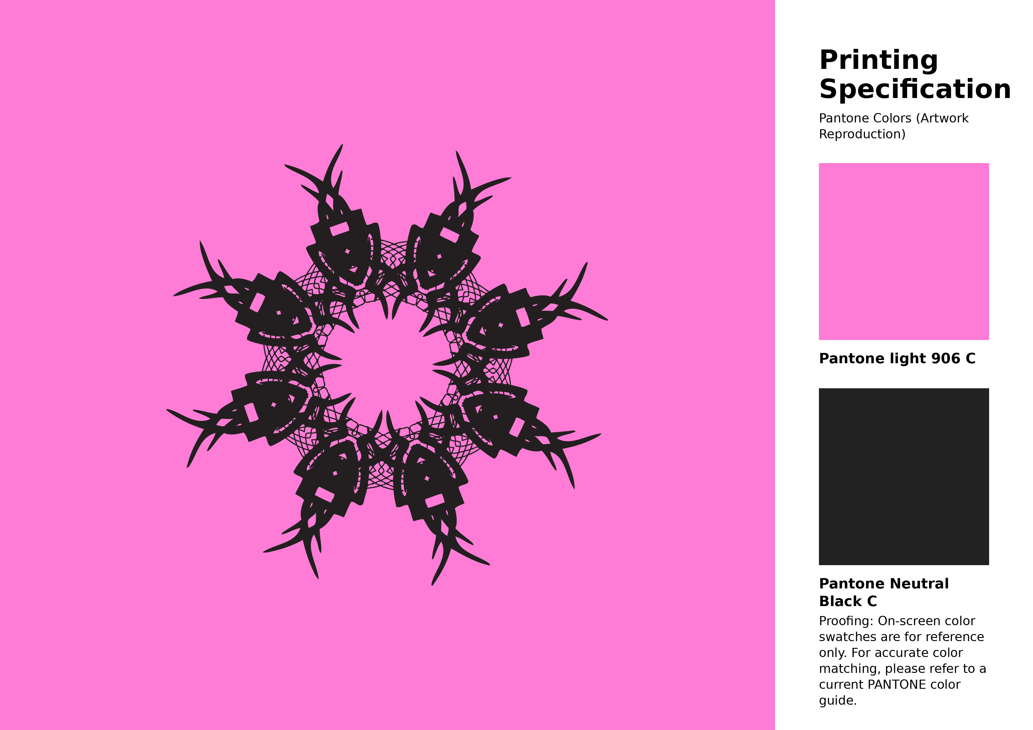 High-quality artwork and graphic illustration using Pantone 906 C Color | Hex color Code #ff7cd6. A fantastic creative resource for designers and artists. #artwork #illustration #graphicart #ff7cd6