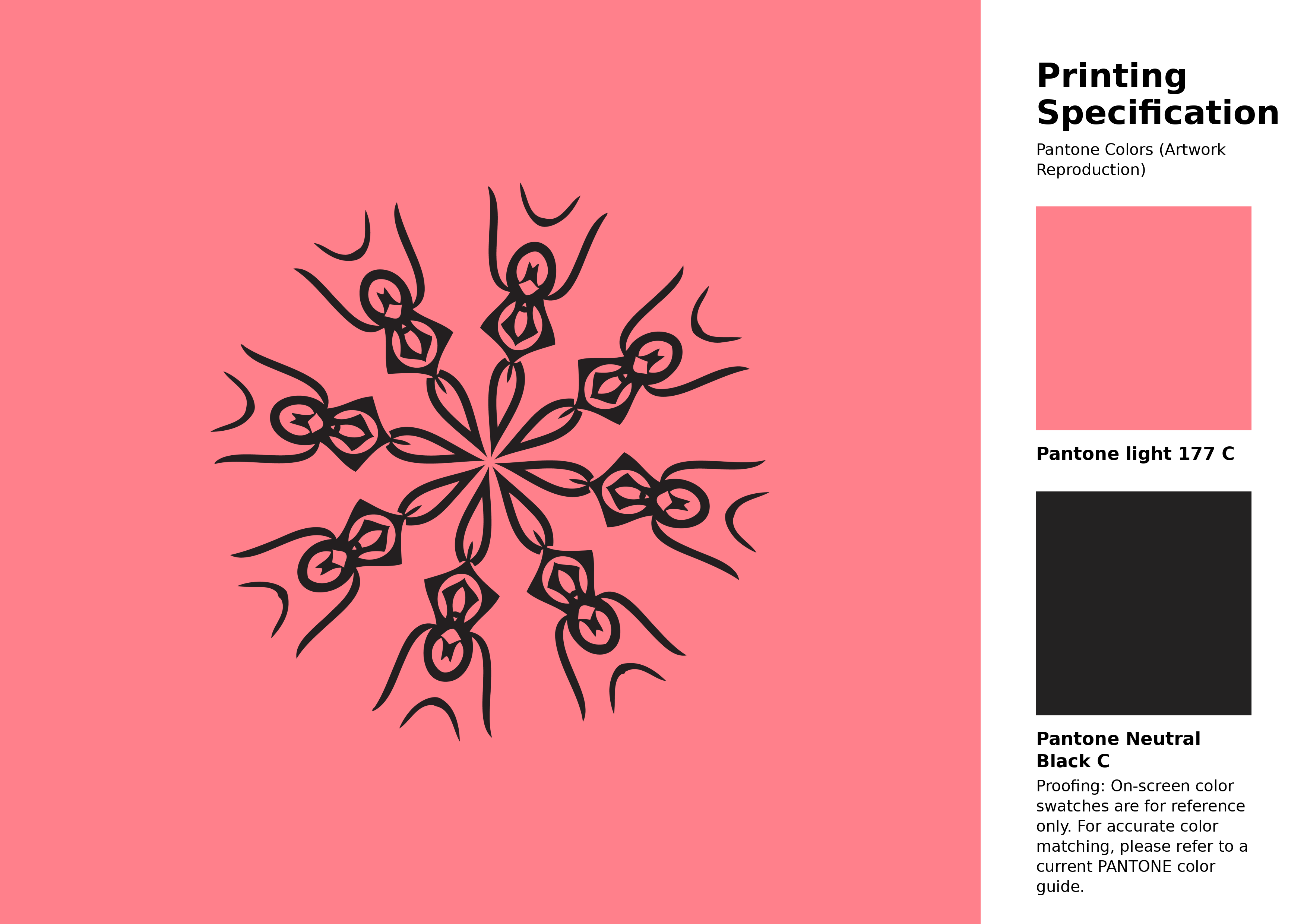 High-quality artwork and graphic illustration using Pantone 177 C Color | Hex color Code #ff808b. A fantastic creative resource for designers and artists. #artwork #illustration #graphicart #ff808b
