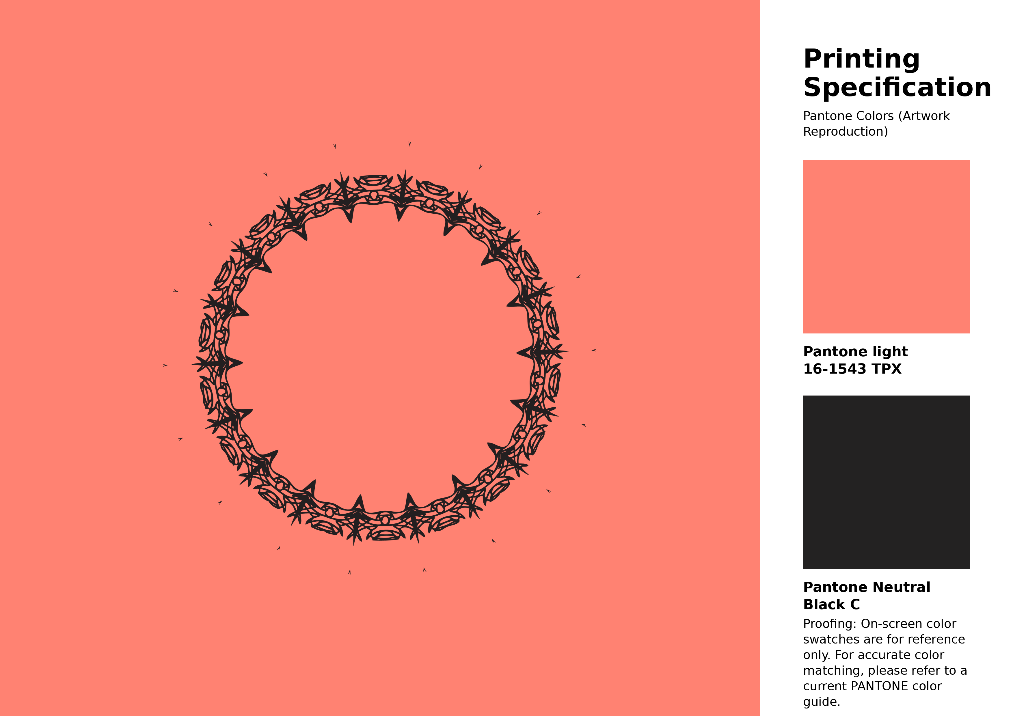 High-quality artwork and graphic illustration using Pantone 16-1543 Tpx Fusion Coral Color | Hex color Code #ff8272. A fantastic creative resource for designers and artists. #artwork #illustration #graphicart #ff8272