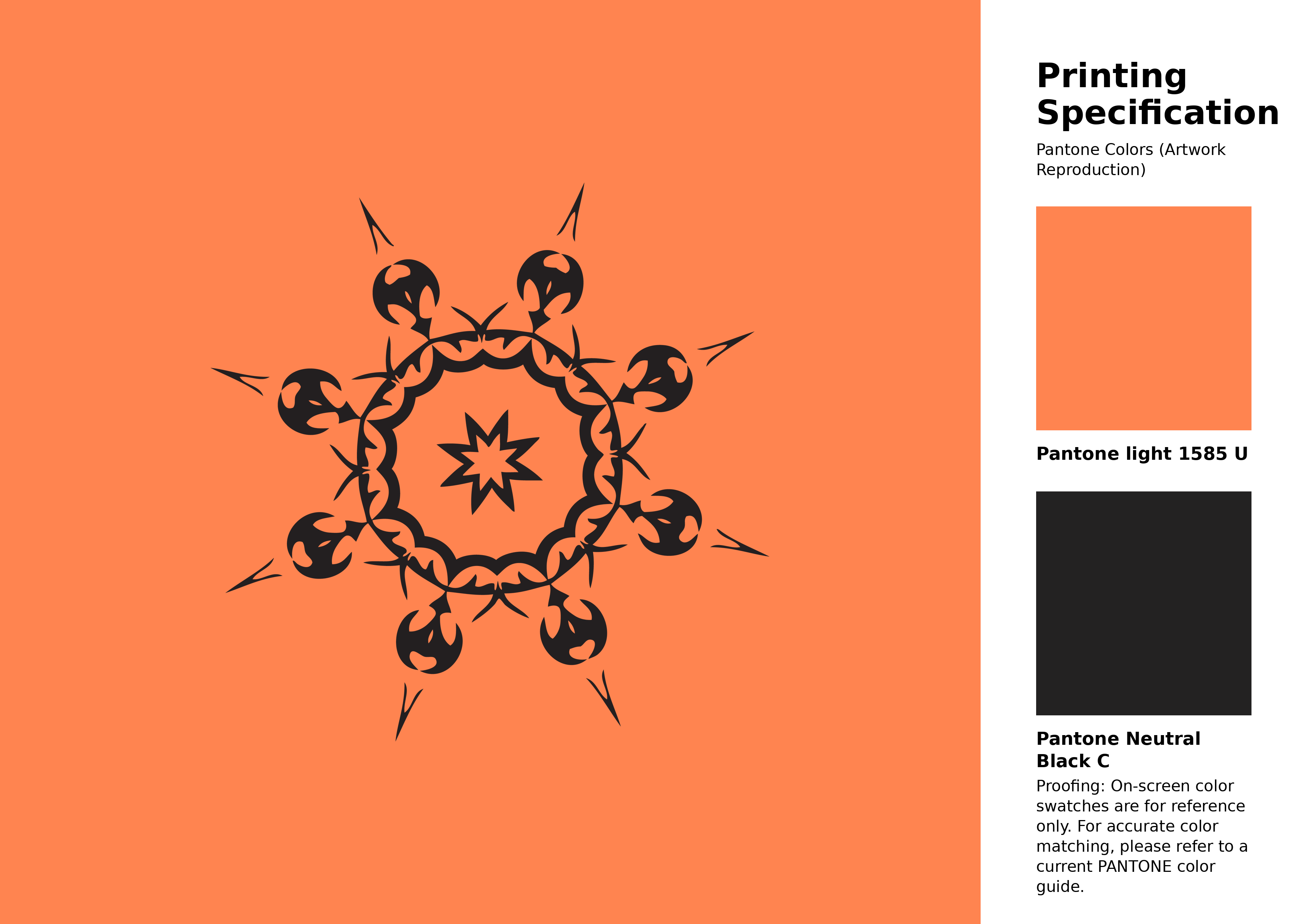 High-quality artwork and graphic illustration using Pantone 1585 U Color | Hex color Code #ff8450. A fantastic creative resource for designers and artists. #artwork #illustration #graphicart #ff8450