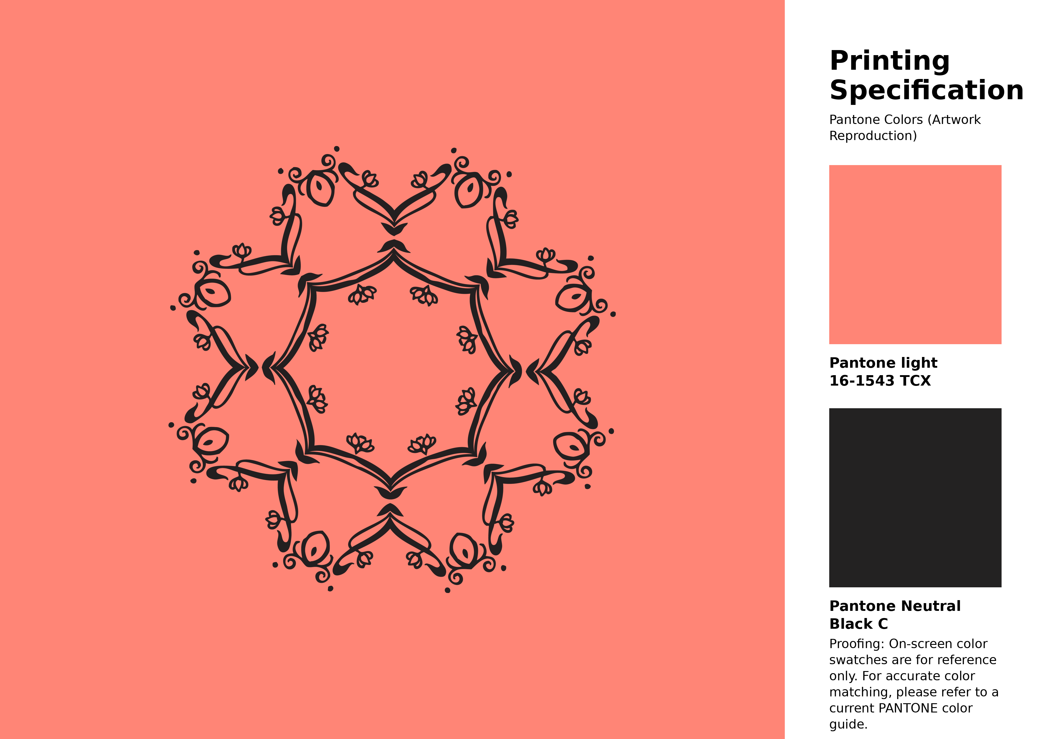 High-quality artwork and graphic illustration using Pantone 16-1543 Tcx Fusion Coral Color | Hex color Code #ff8576. A fantastic creative resource for designers and artists. #artwork #illustration #graphicart #ff8576