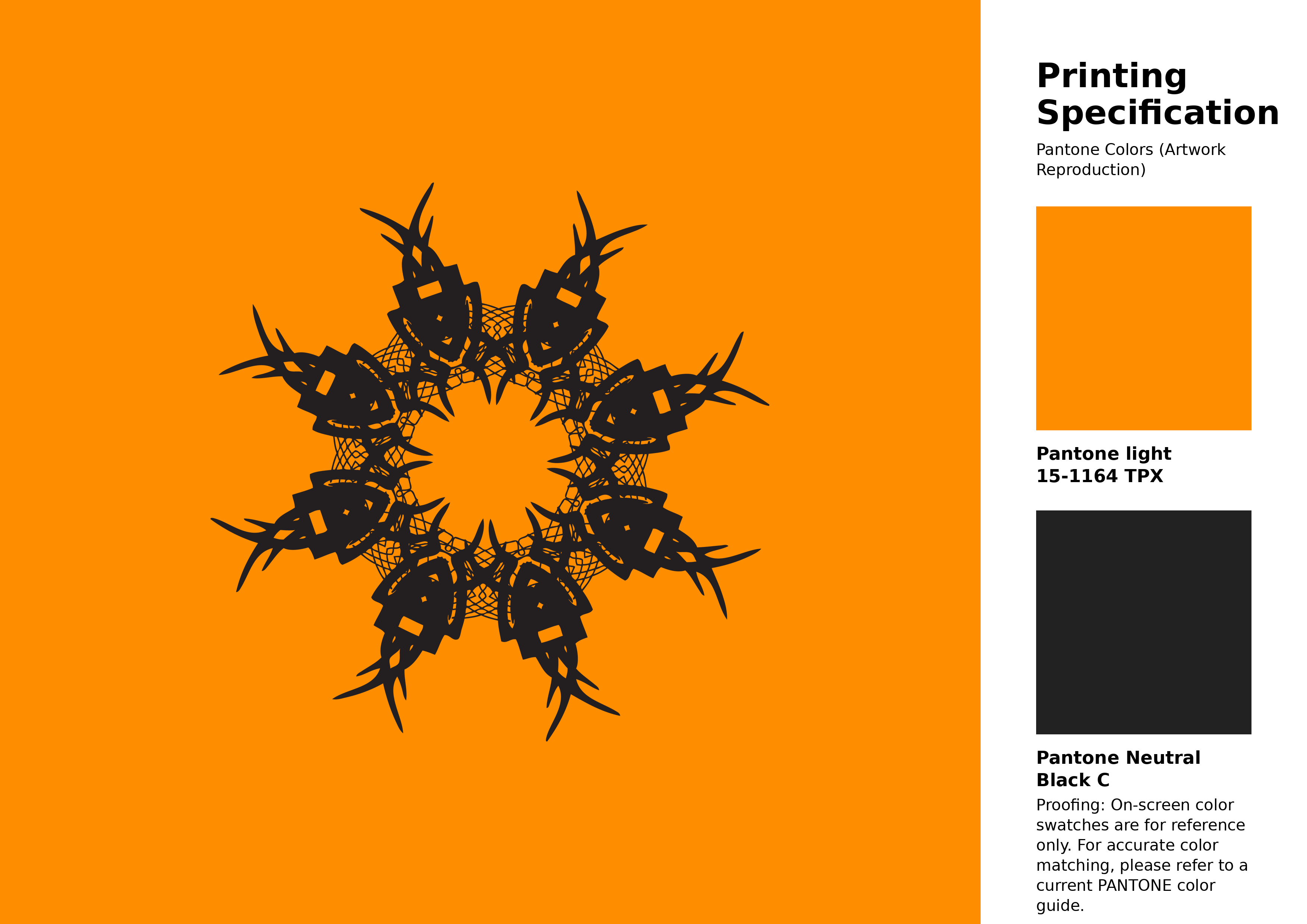 High-quality artwork and graphic illustration using Pantone 15-1164 Tcx Bright Marigold Color | Hex color Code #ff8d00. A fantastic creative resource for designers and artists. #artwork #illustration #graphicart #ff8d00
