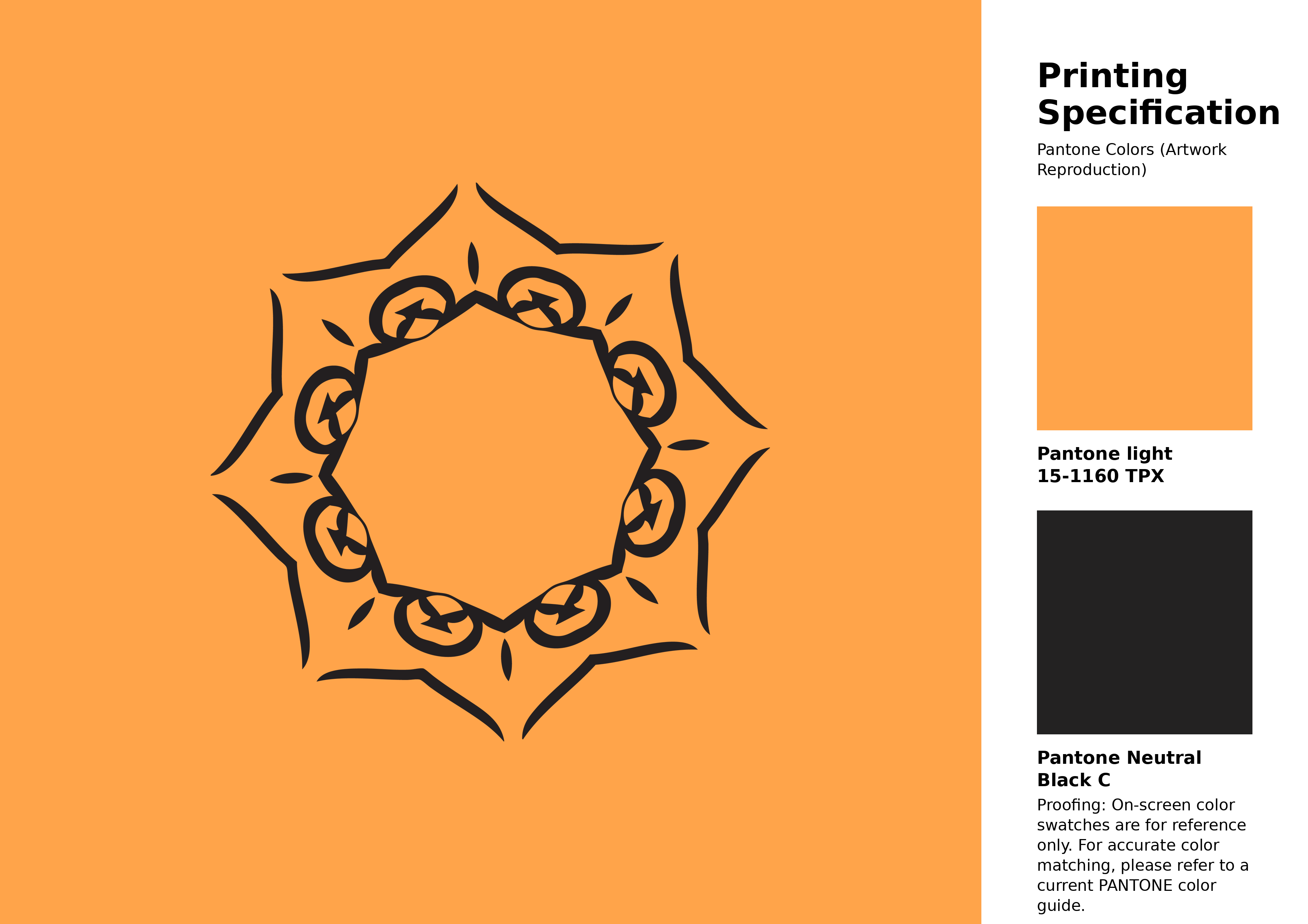 High-quality artwork and graphic illustration using Pantone 15-1160 Tpx Blazing Orange Color | Hex color Code #ffa44a. A fantastic creative resource for designers and artists. #artwork #illustration #graphicart #ffa44a