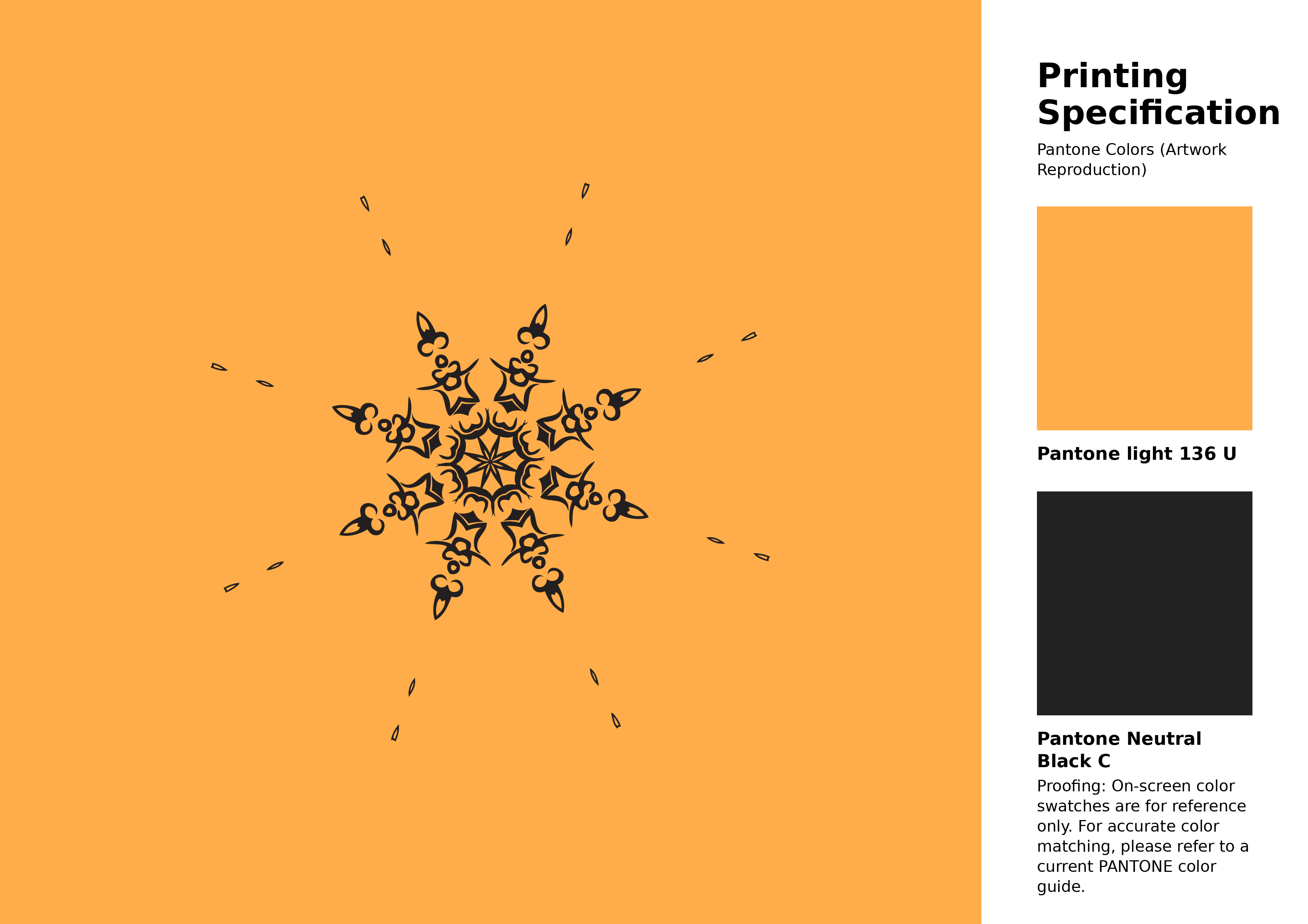 High-quality artwork and graphic illustration using Pantone 14-1050 Tpx Marigold Color | Hex color Code #ffad4a. A fantastic creative resource for designers and artists. #artwork #illustration #graphicart #ffad4a