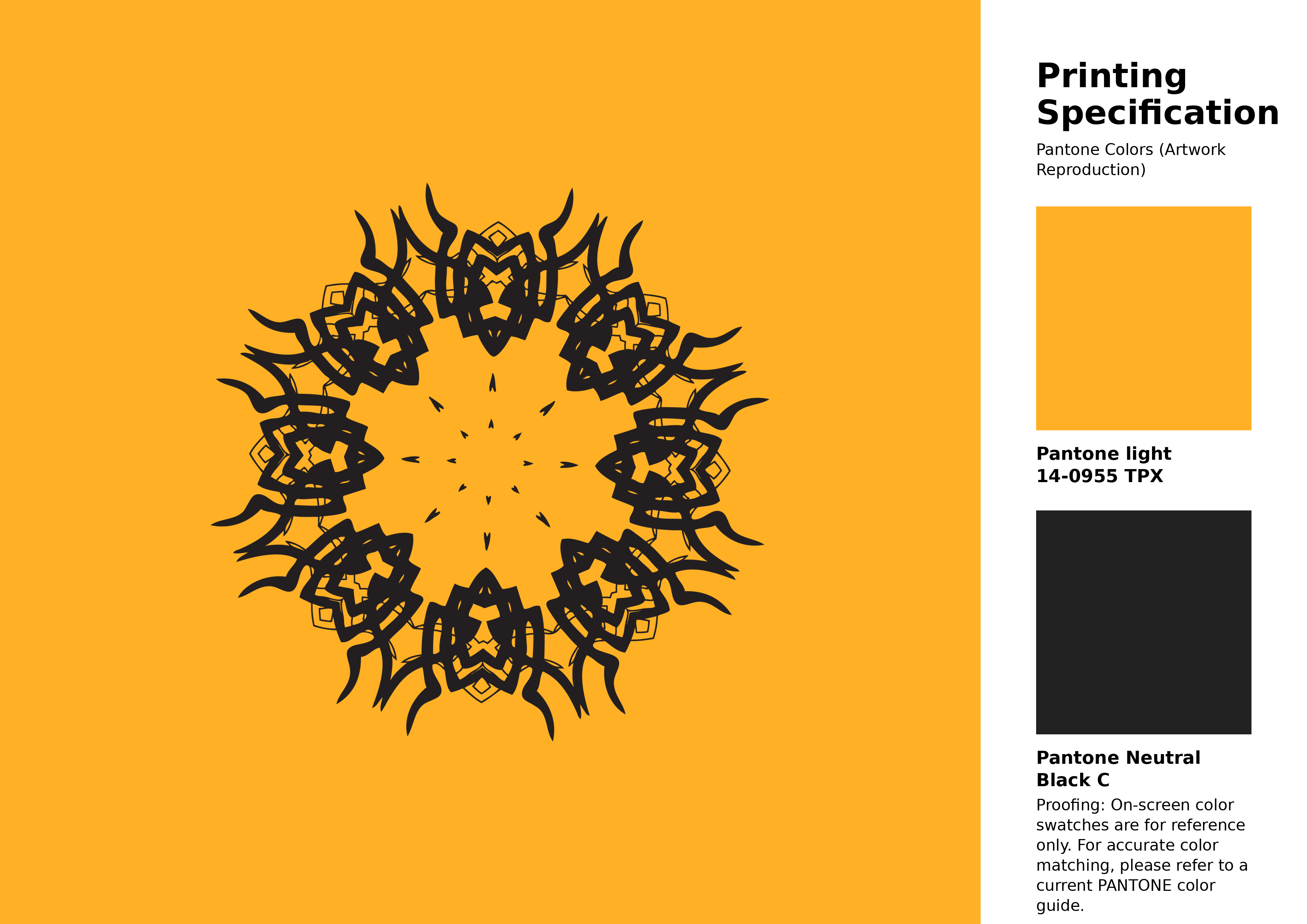 High-quality artwork and graphic illustration using Pantone 14-0955 Tpx Citrus Color | Hex color Code #ffb025. A fantastic creative resource for designers and artists. #artwork #illustration #graphicart #ffb025