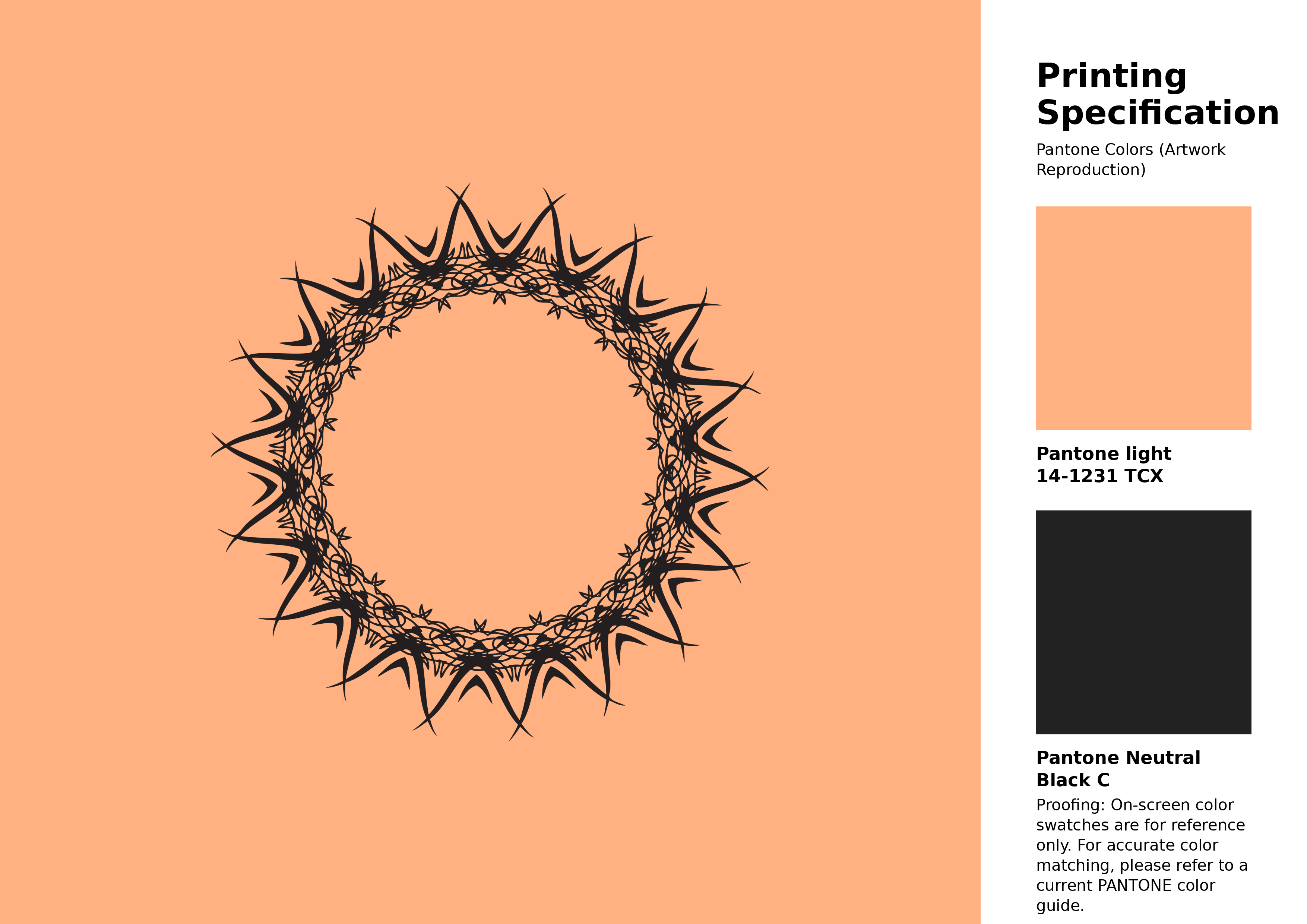 High-quality artwork and graphic illustration using Pantone 14-1231 Tcx Peach Cobbler Color | Hex color Code #ffb181. A fantastic creative resource for designers and artists. #artwork #illustration #graphicart #ffb181