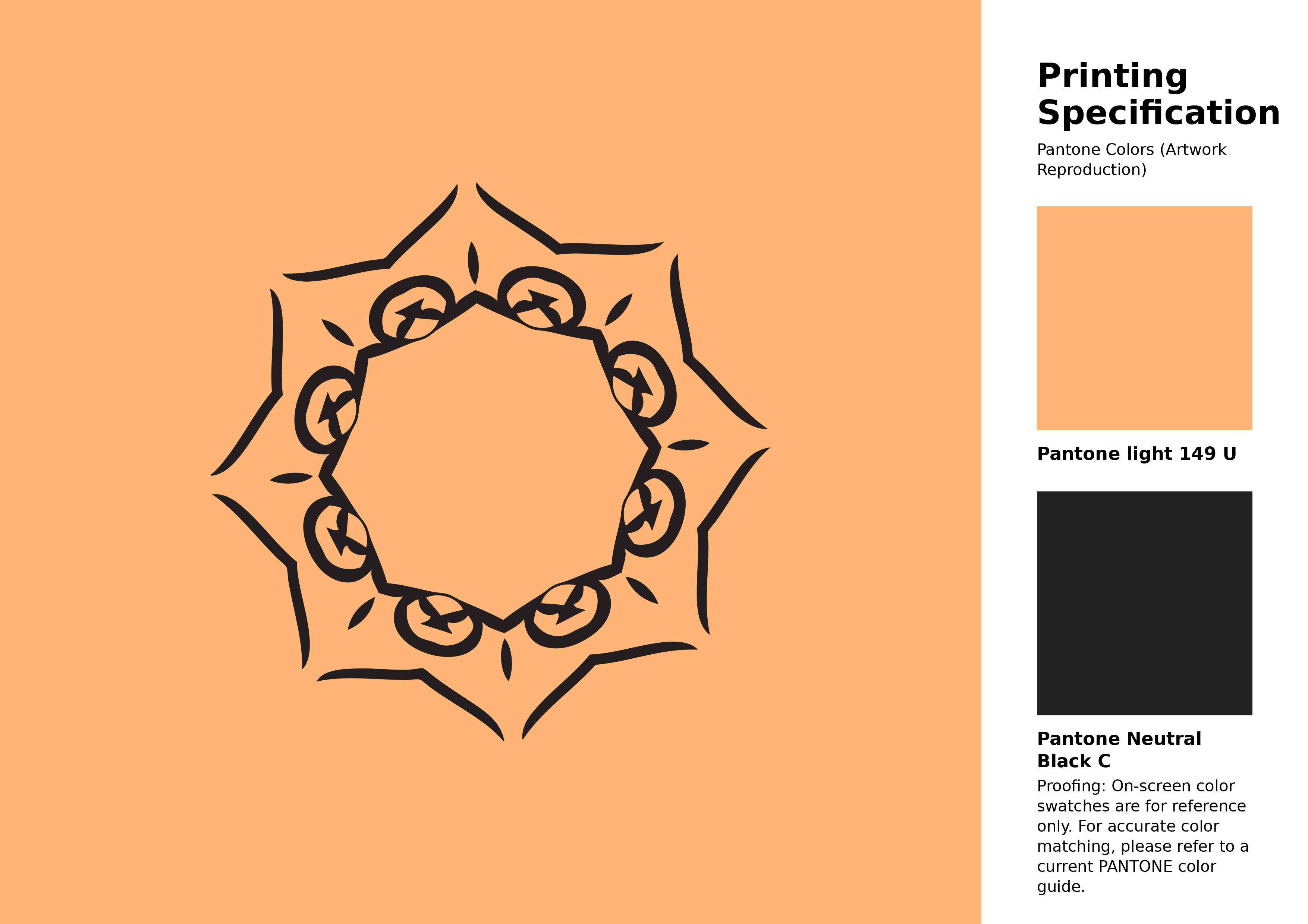 High-quality artwork and graphic illustration using Pantone 149 U Color | Hex color Code #ffb575. A fantastic creative resource for designers and artists. #artwork #illustration #graphicart #ffb575