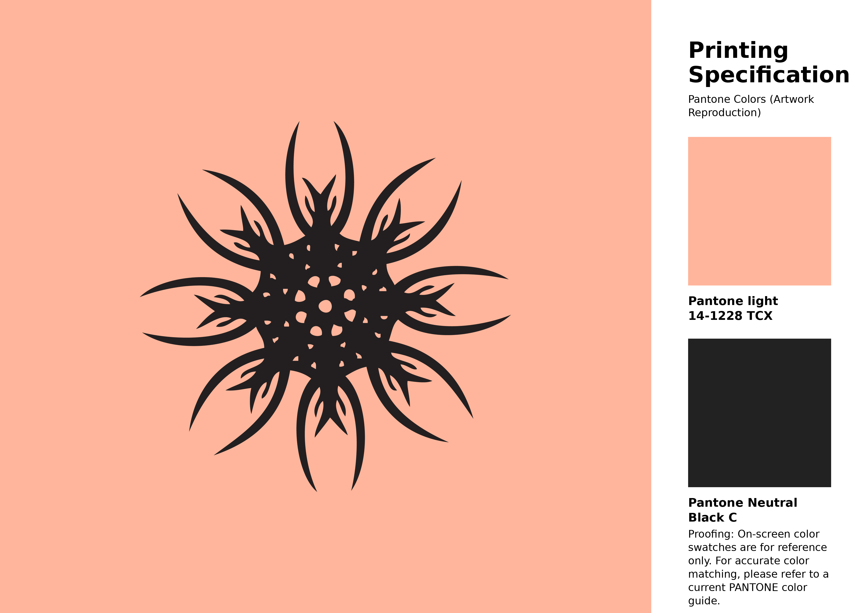 High-quality artwork and graphic illustration using Pantone 14-1228 Tcx Peach Nectar Color | Hex color Code #ffb59b. A fantastic creative resource for designers and artists. #artwork #illustration #graphicart #ffb59b
