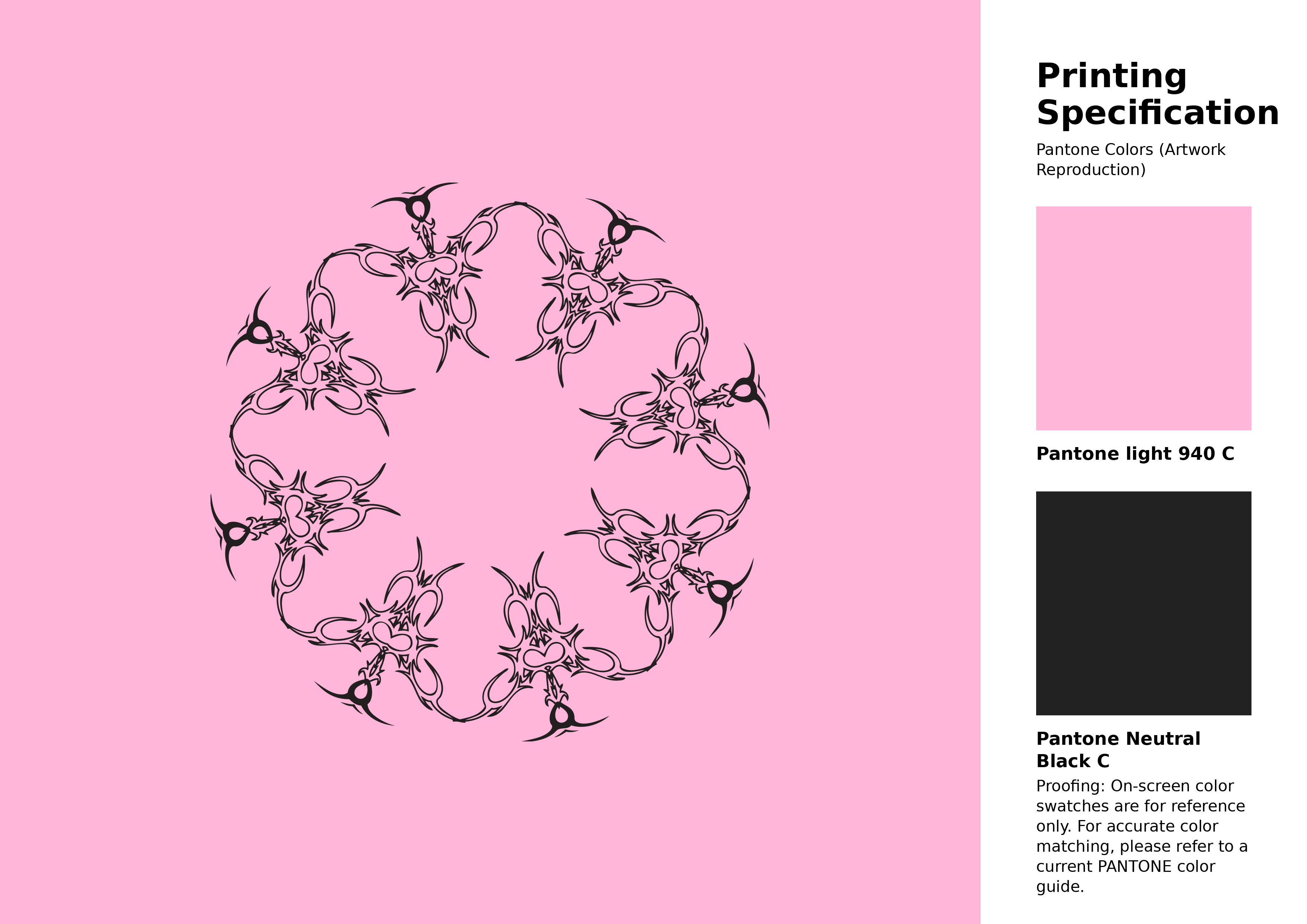 High-quality artwork and graphic illustration using Pantone 940 C Color | Hex color Code #ffb6d9. A fantastic creative resource for designers and artists. #artwork #illustration #graphicart #ffb6d9