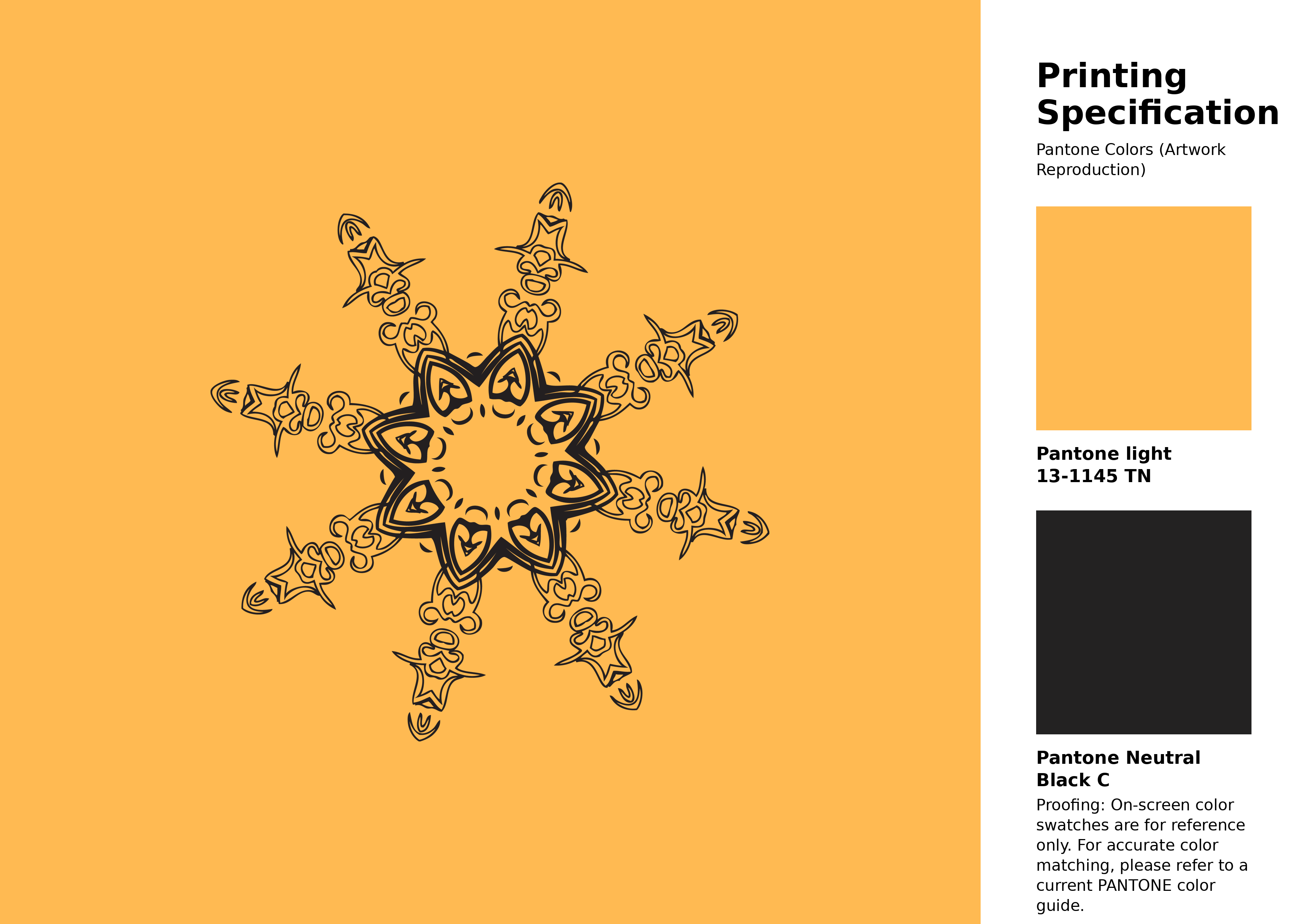 High-quality artwork and graphic illustration using Pantone 13-1145 Tn Orange Pop Color | Hex color Code #ffba52. A fantastic creative resource for designers and artists. #artwork #illustration #graphicart #ffba52