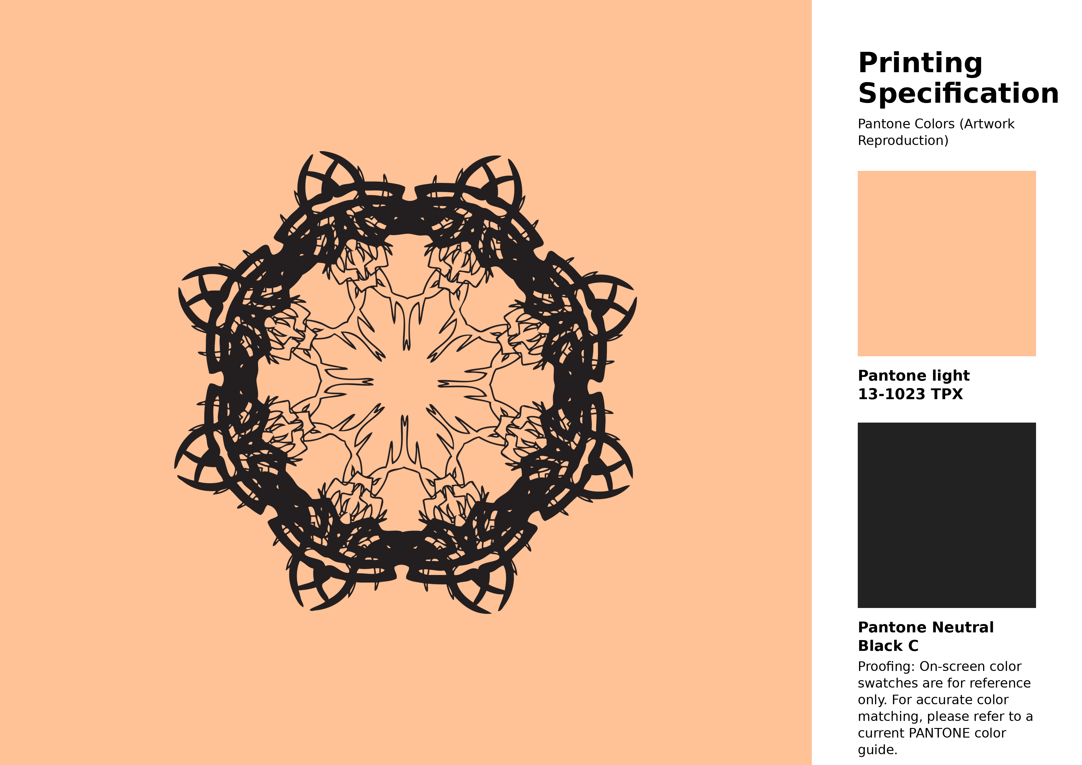 High-quality artwork and graphic illustration using Pantone 13-1023 Tpg Peach Fuzz Color | Hex color Code #ffc196. A fantastic creative resource for designers and artists. #artwork #illustration #graphicart #ffc196