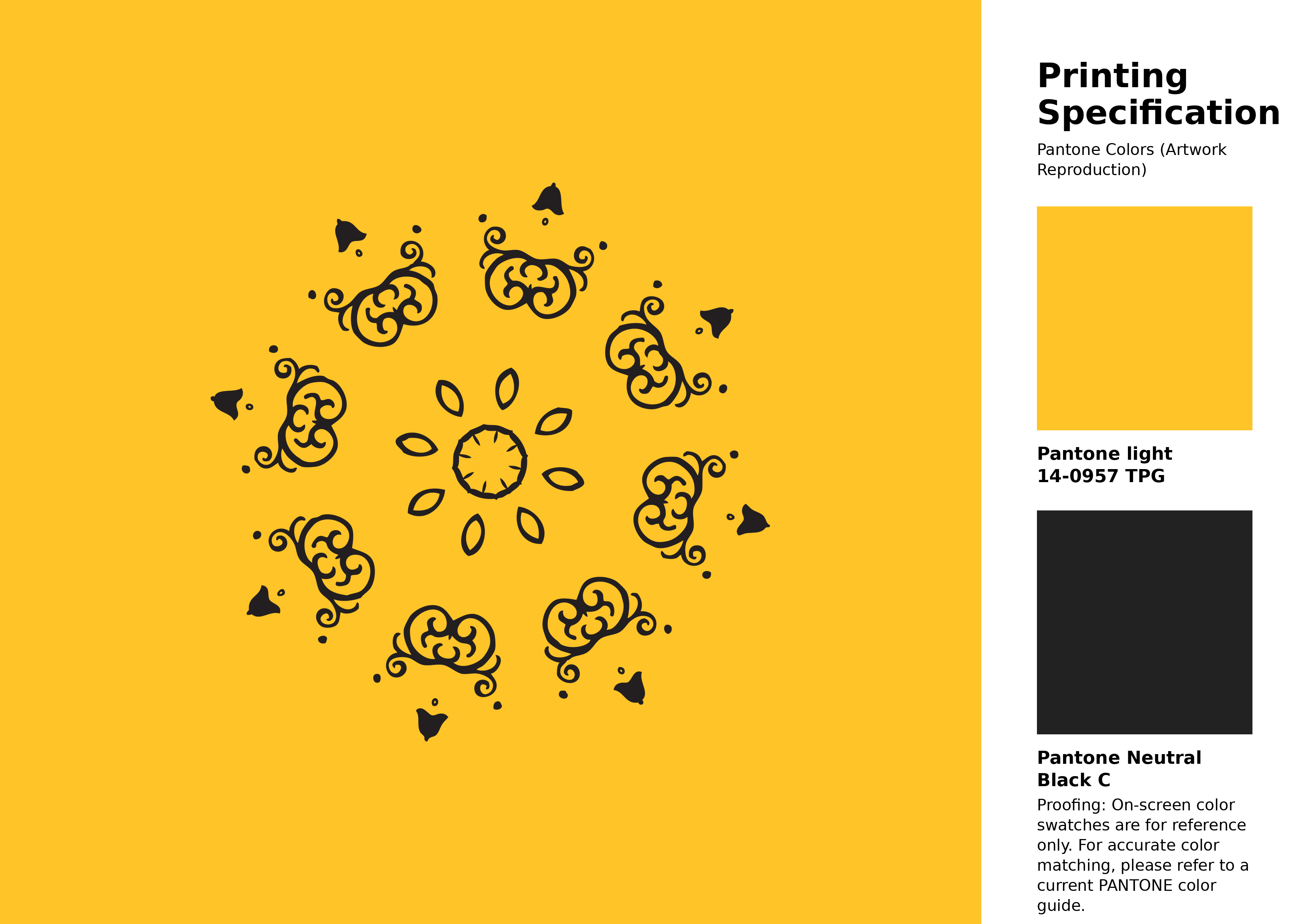 High-quality artwork and graphic illustration using Pantone 14-0957 Tpg Spectra Yellow Color | Hex color Code #ffc428. A fantastic creative resource for designers and artists. #artwork #illustration #graphicart #ffc428
