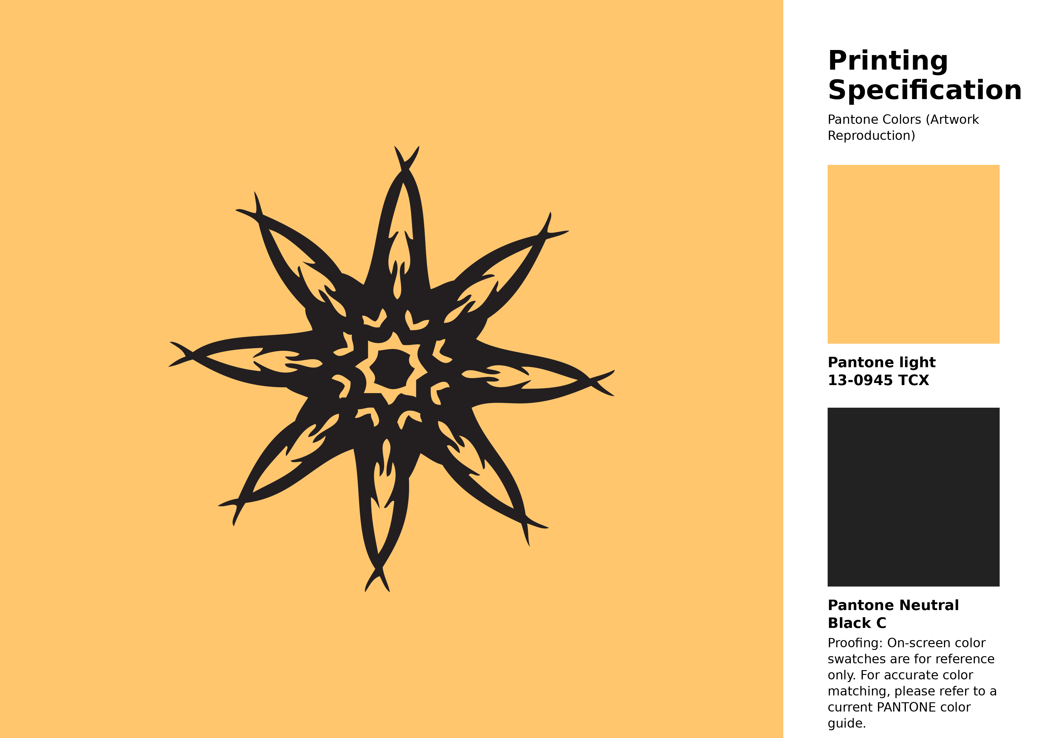 High-quality artwork and graphic illustration using Pantone 13-0945 Tcx Pale Marigold Color | Hex color Code #ffc66e. A fantastic creative resource for designers and artists. #artwork #illustration #graphicart #ffc66e