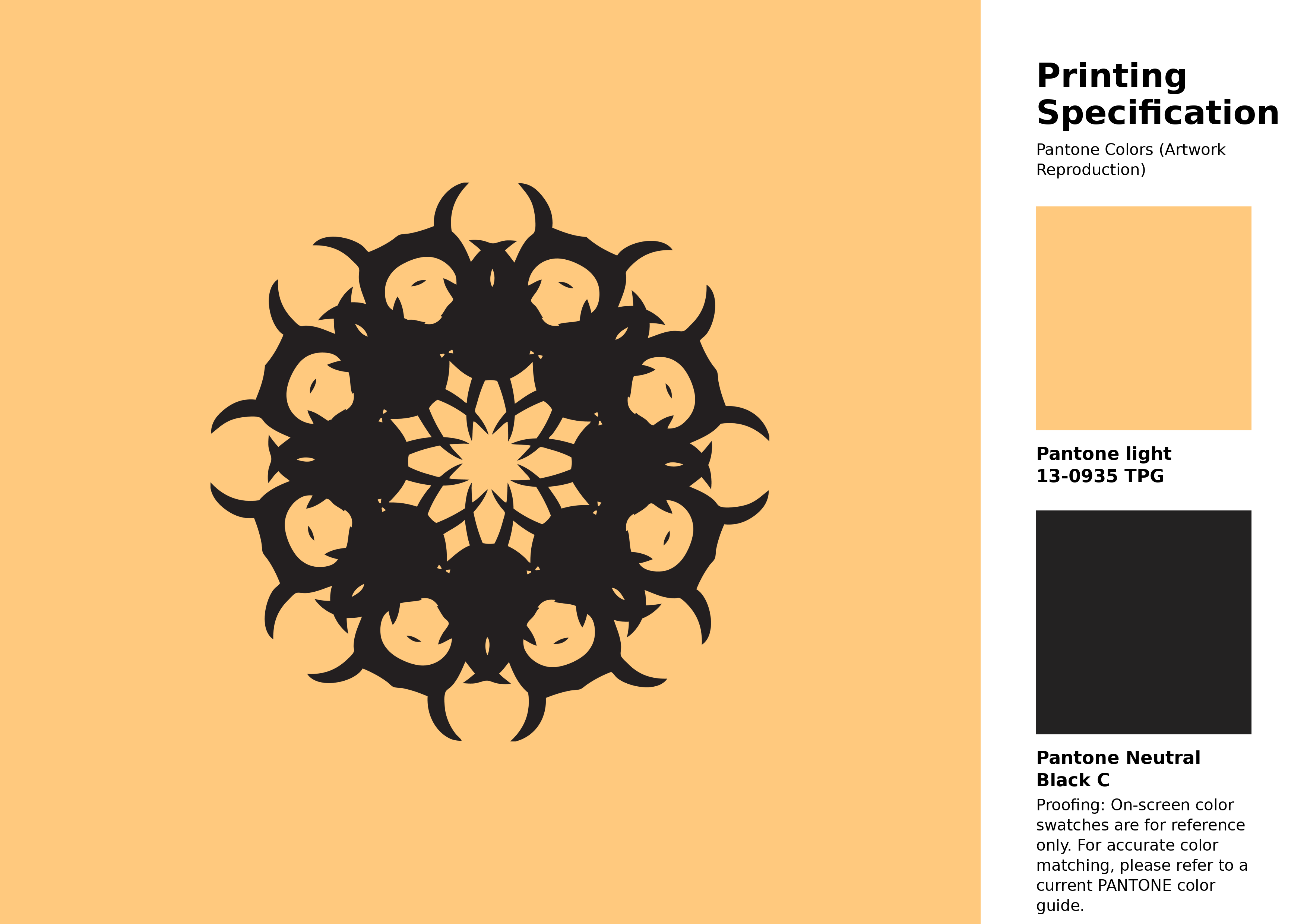 High-quality artwork and graphic illustration using Pantone 13-0935 Tpg Flax Color | Hex color Code #ffc97e. A fantastic creative resource for designers and artists. #artwork #illustration #graphicart #ffc97e