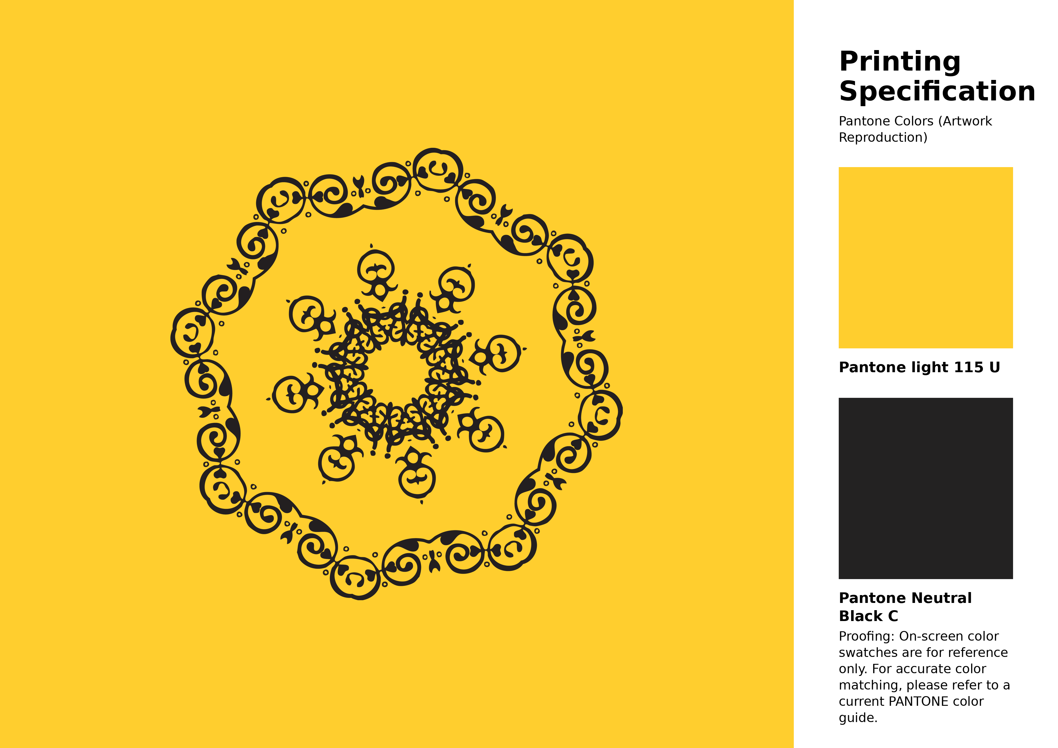 High-quality artwork and graphic illustration using Pantone 115 U Color | Hex color Code #ffce2e. A fantastic creative resource for designers and artists. #artwork #illustration #graphicart #ffce2e