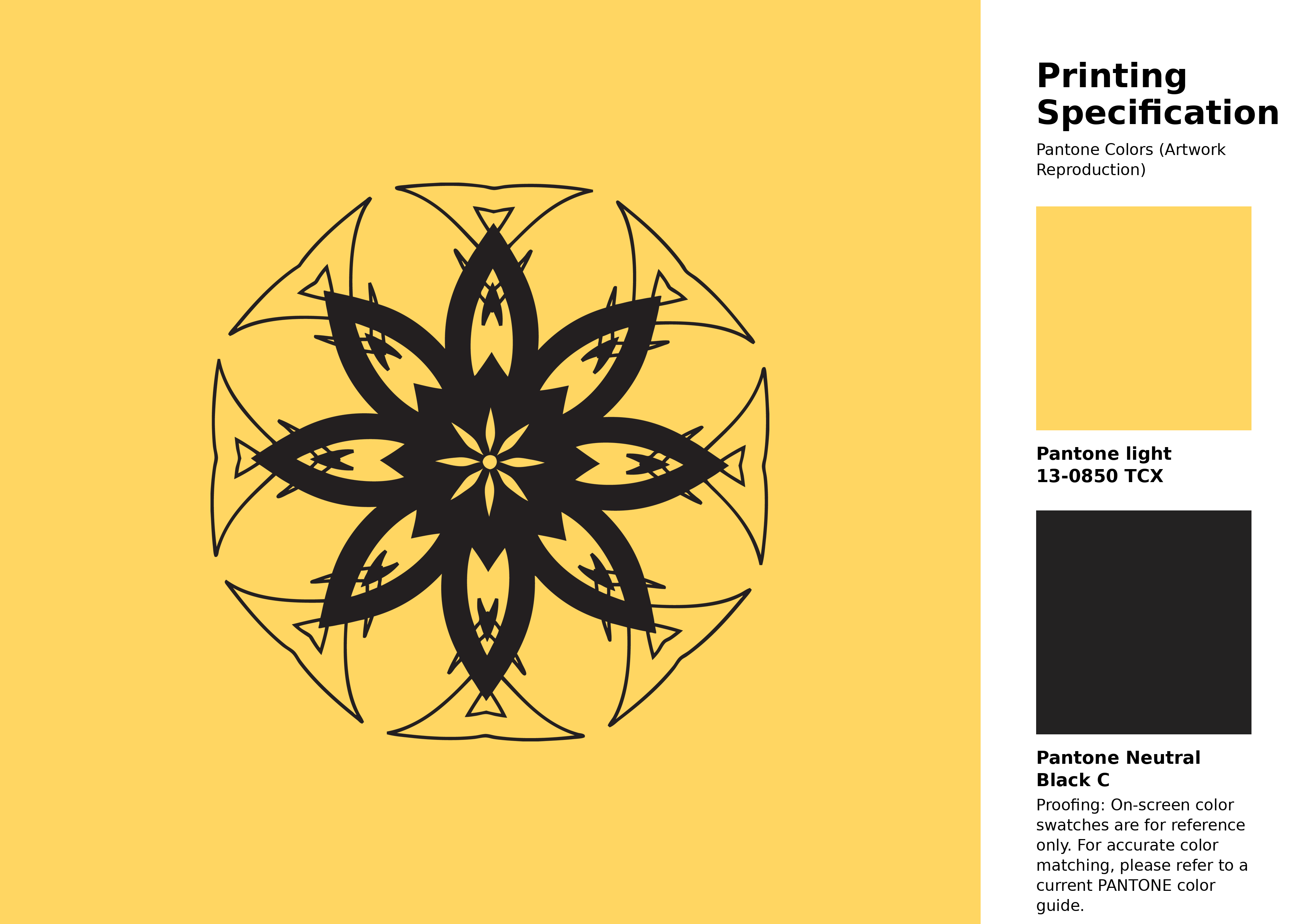 High-quality artwork and graphic illustration using Pantone 13-0850 Tcx Aspen Gold Color | Hex color Code #ffd662. A fantastic creative resource for designers and artists. #artwork #illustration #graphicart #ffd662