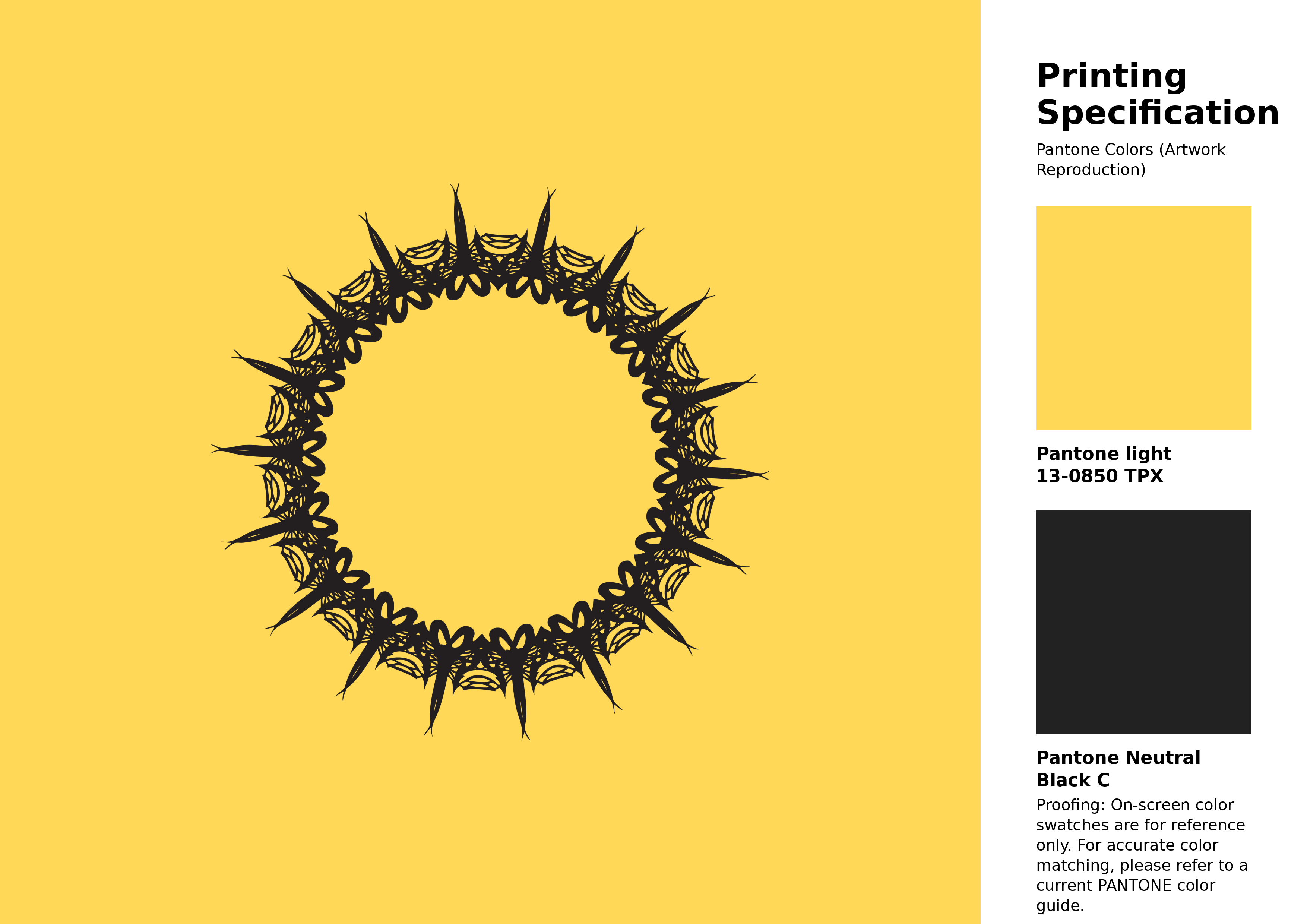 High-quality artwork and graphic illustration using Pantone 13-0850 Tpx Aspen Gold Color | Hex color Code #ffd858. A fantastic creative resource for designers and artists. #artwork #illustration #graphicart #ffd858