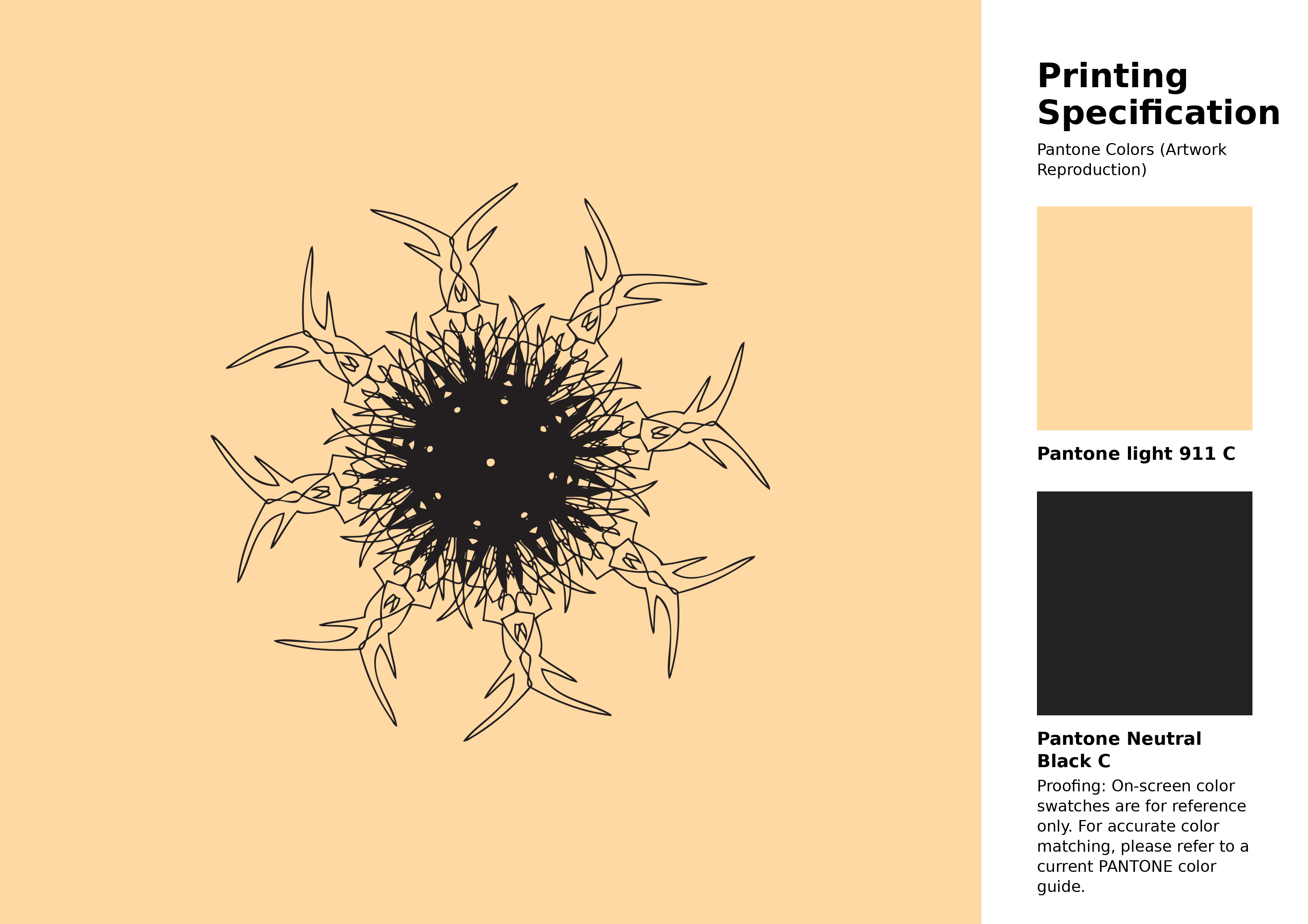High-quality artwork and graphic illustration using Pantone 911 C Color | Hex color Code #ffd9a4. A fantastic creative resource for designers and artists. #artwork #illustration #graphicart #ffd9a4