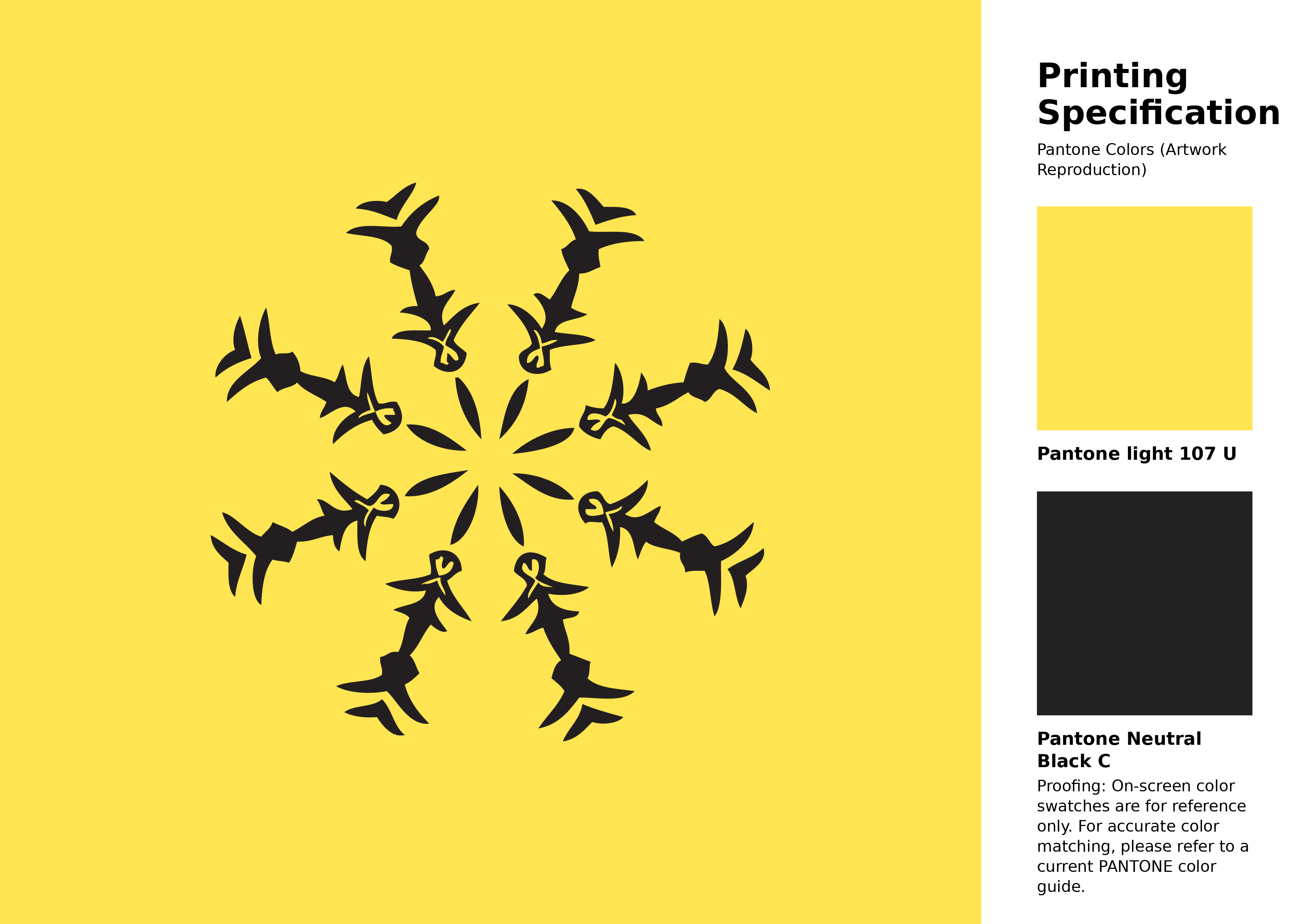 High-quality artwork and graphic illustration using Pantone 107 U Color | Hex color Code #ffe552. A fantastic creative resource for designers and artists. #artwork #illustration #graphicart #ffe552