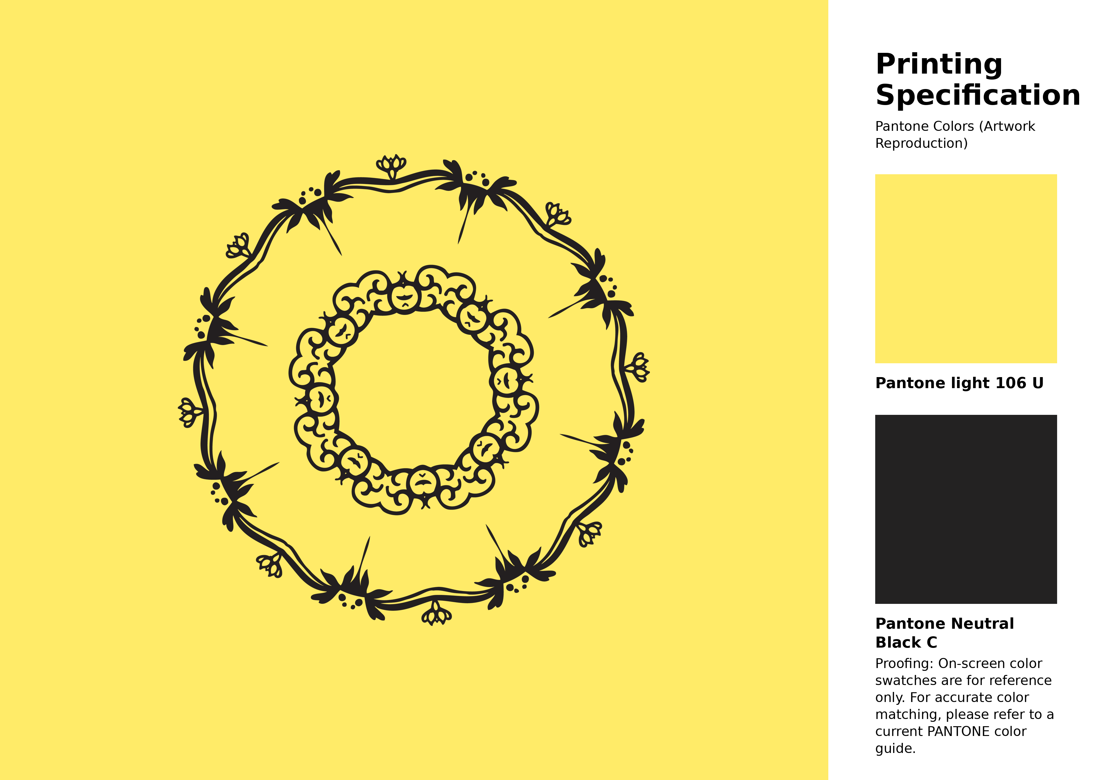 High-quality artwork and graphic illustration using Pantone 106 U Color | Hex color Code #ffeb68. A fantastic creative resource for designers and artists. #artwork #illustration #graphicart #ffeb68